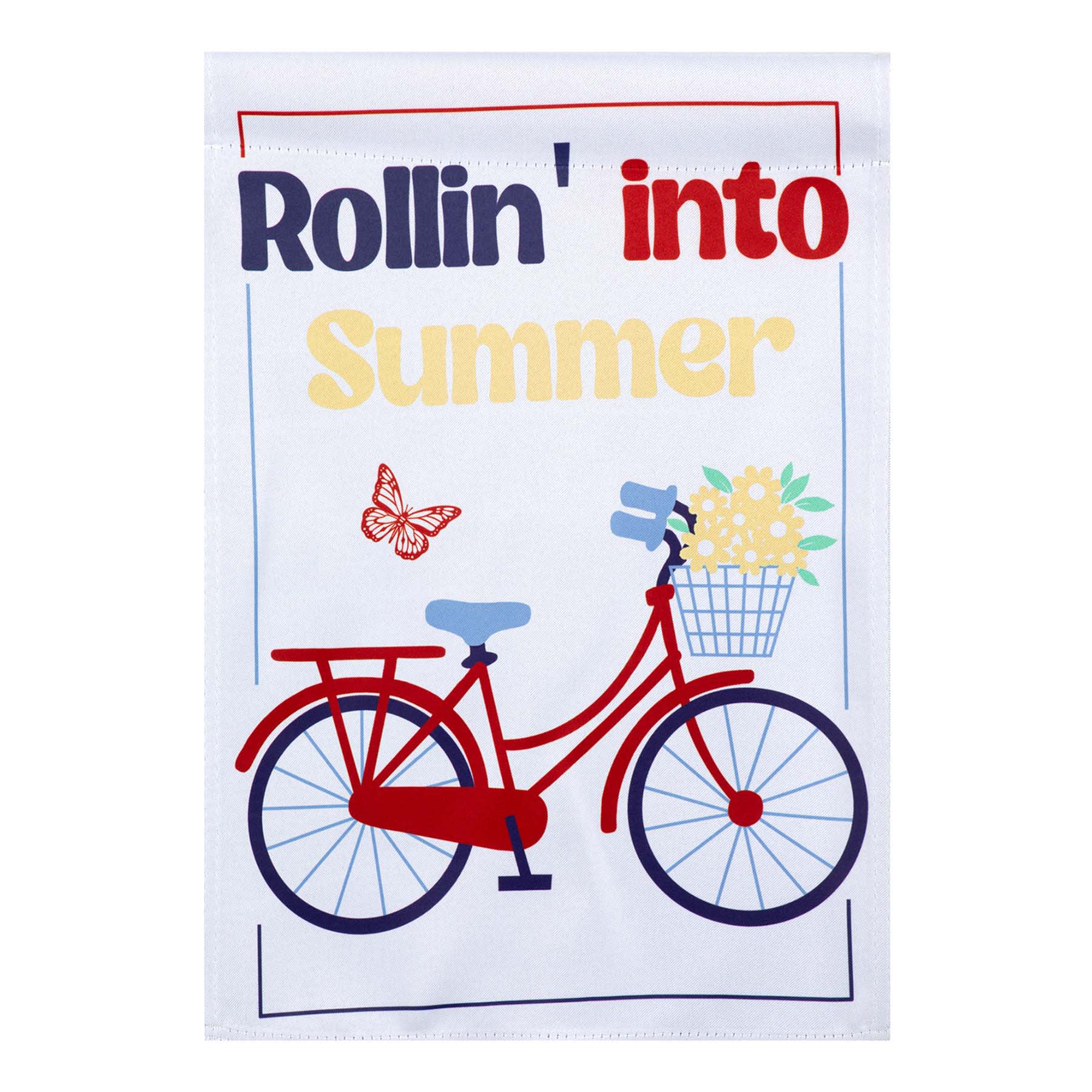 Rollin Into Summer Garden Flag, 18"