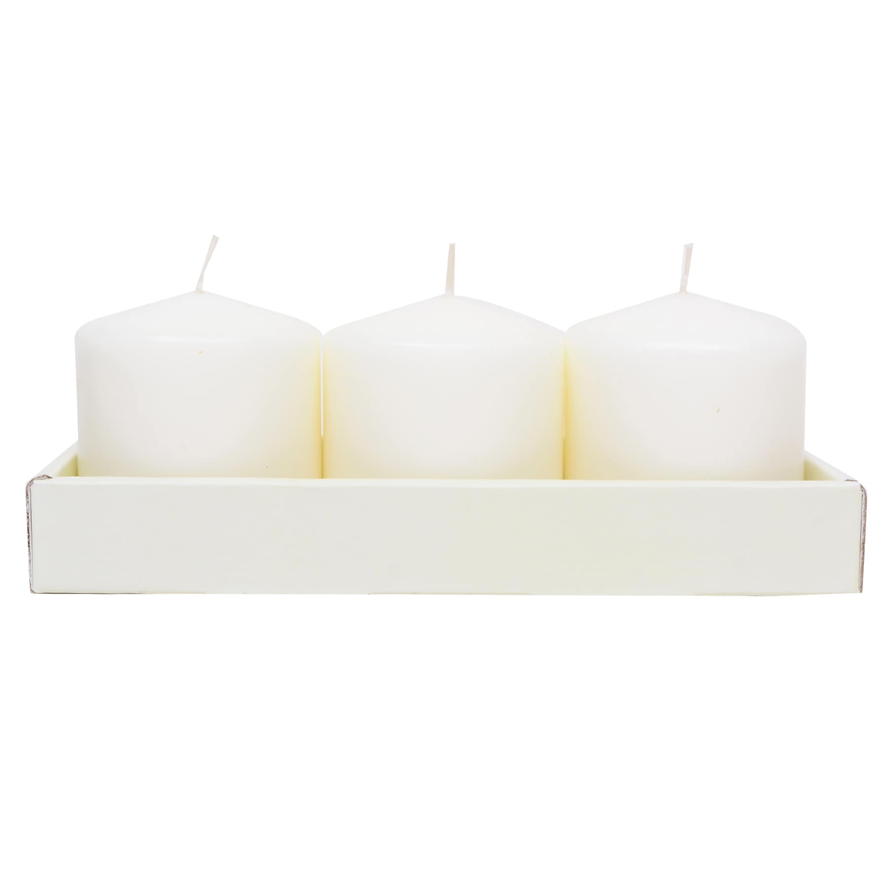 3-Pack Ivory Unscented Overdip Votive Candles, 3"