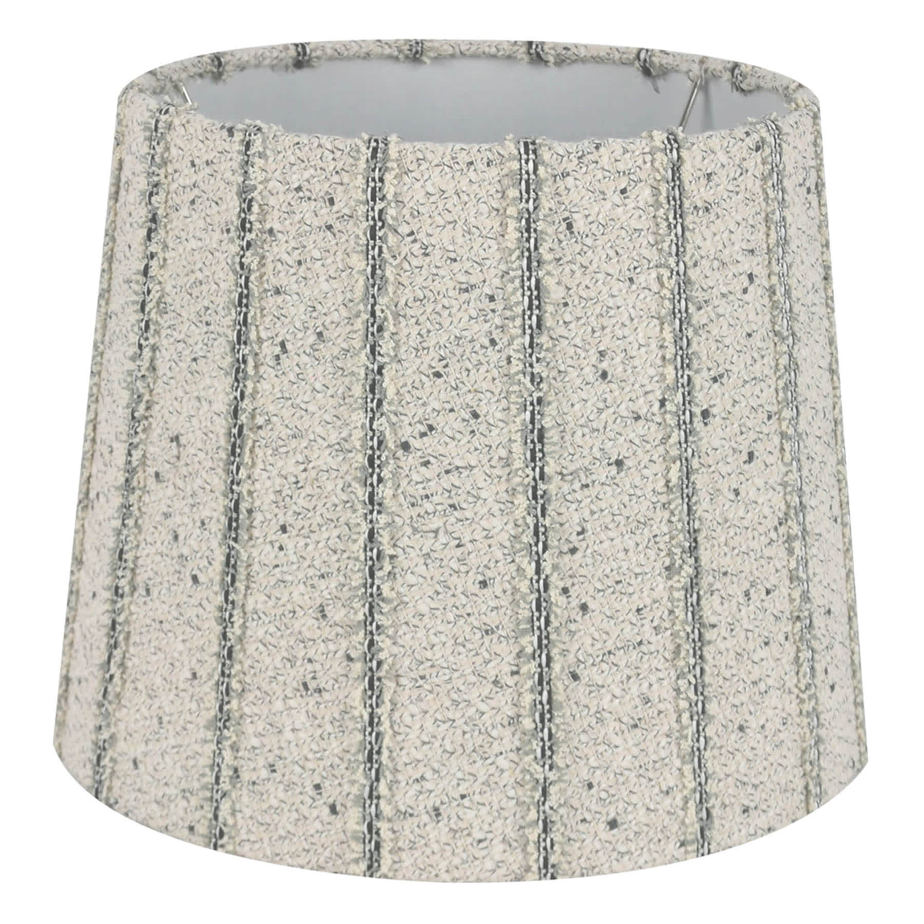 Found & Fable Striped Textured Medium Table Lamp Shade, 12x14x10