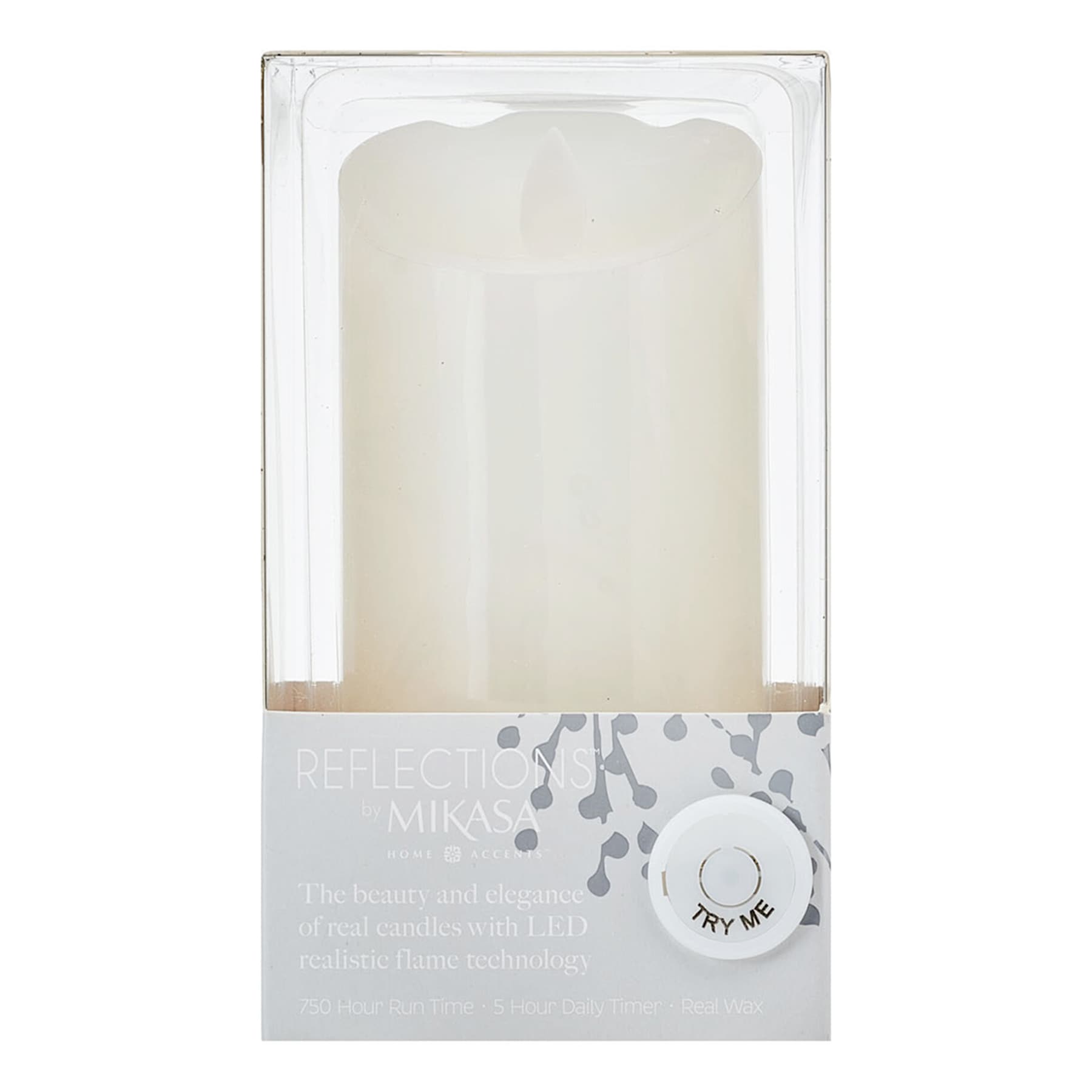 Realistic LED Pillar Candle, 3x6