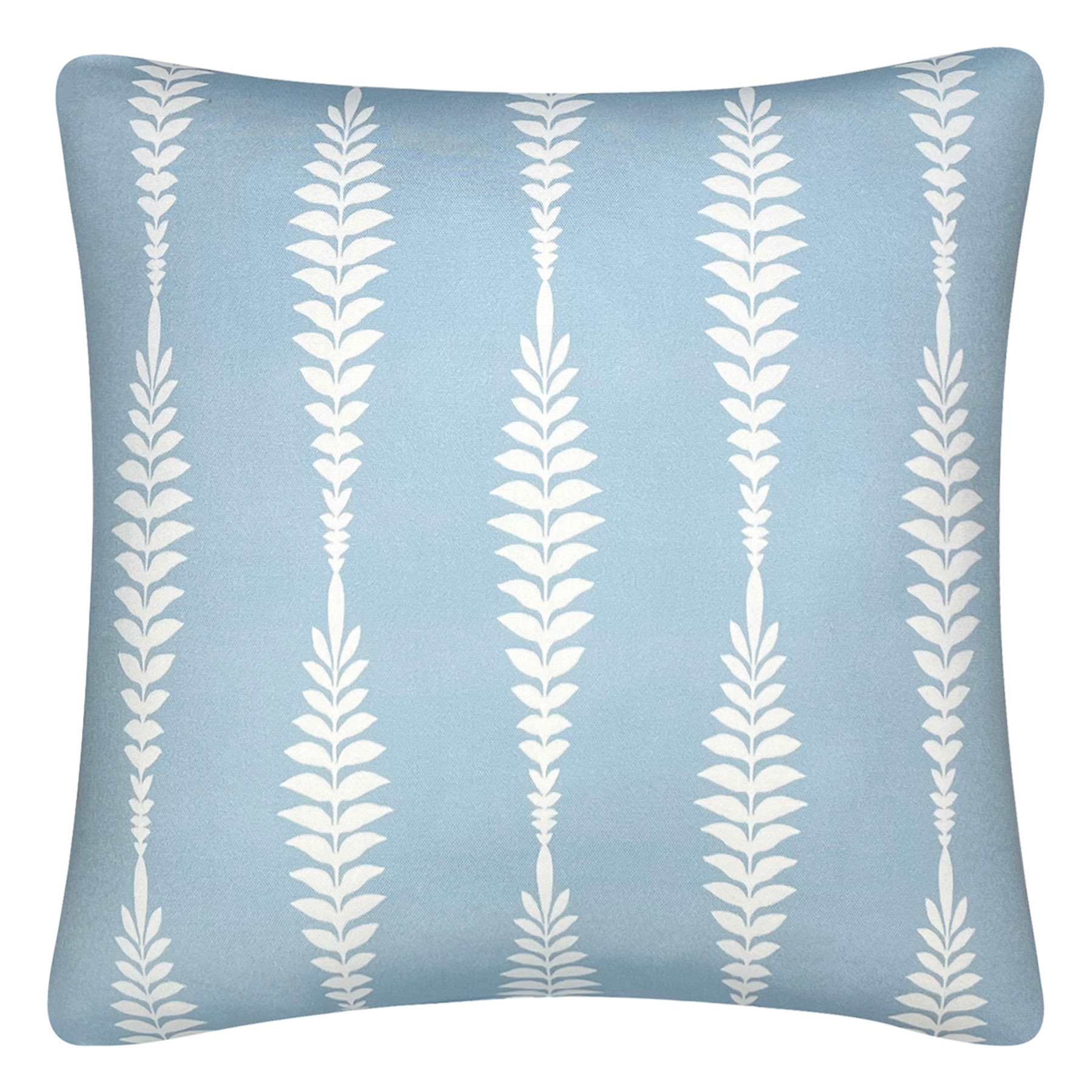 Providence Blue Fern Print Throw Pillow, 18"