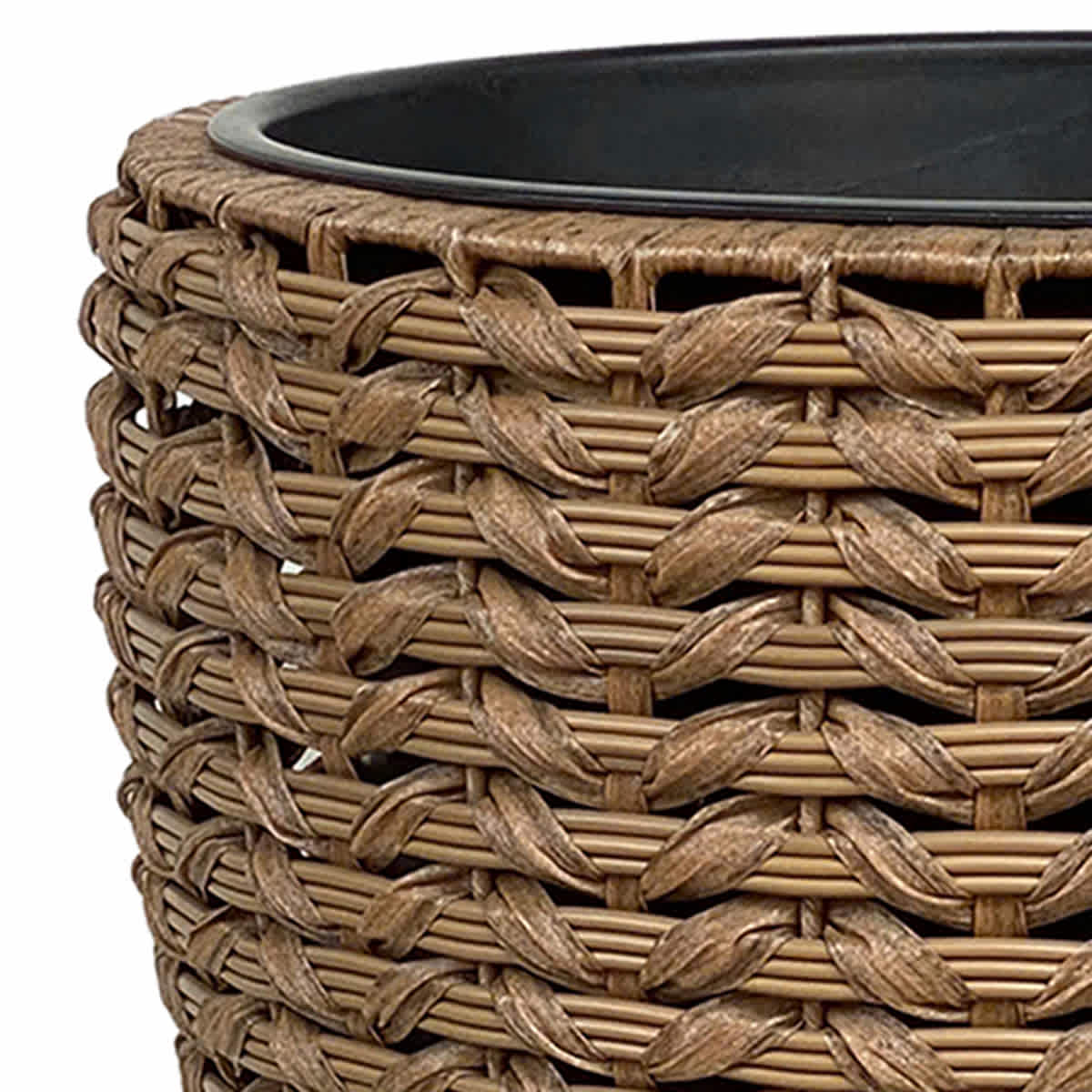 Found & Fable Hyacinth Rattan Outdoor Planter, Large