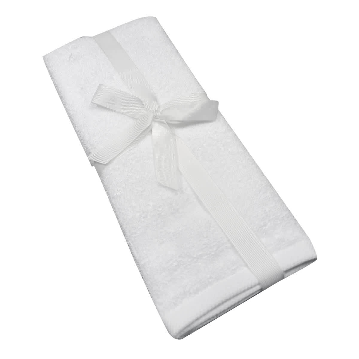 2-Pack White Cotton Hand Towels, 15x25