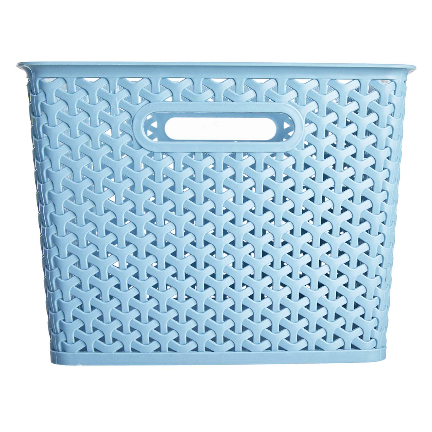 Blue Y-Weave Storage Basket, Large