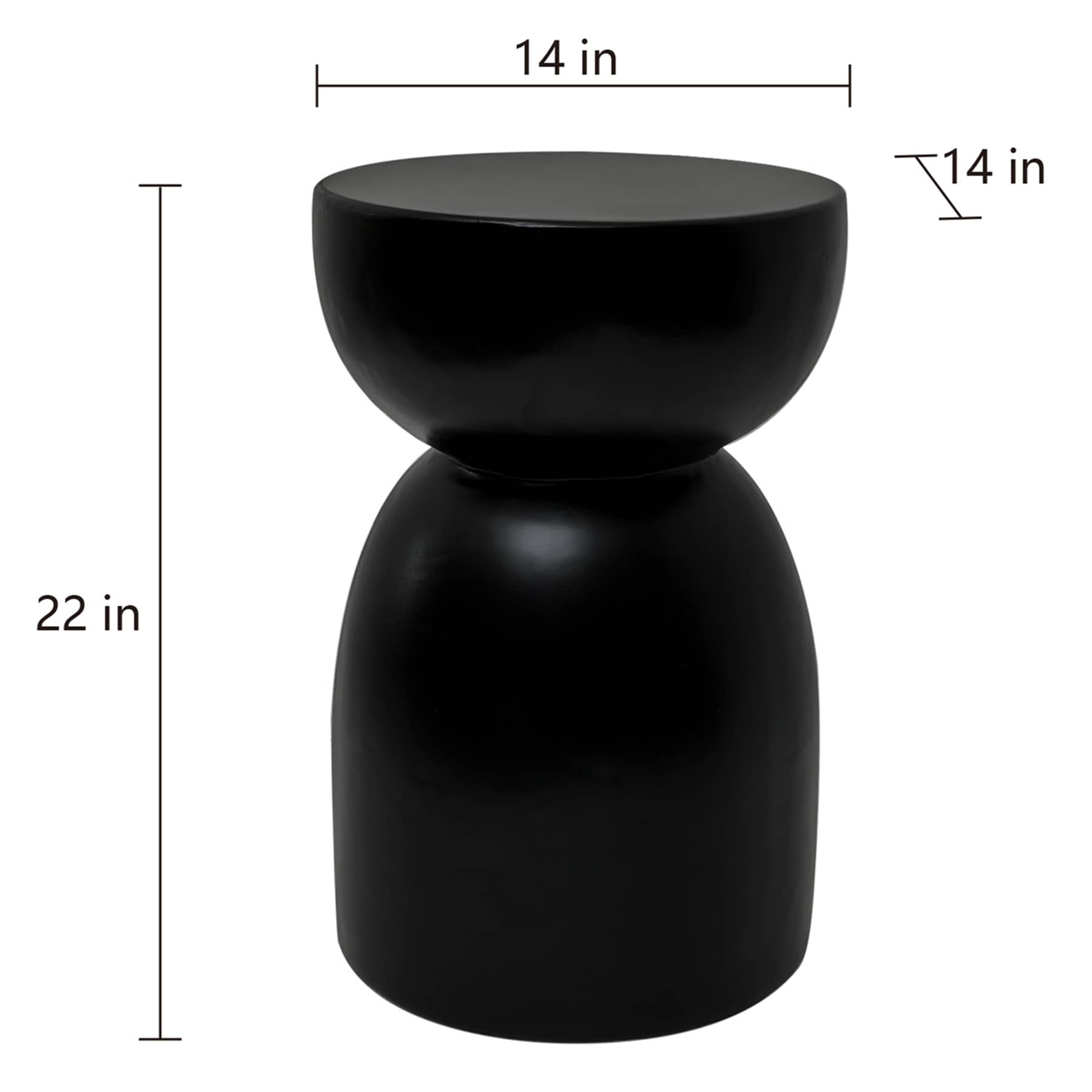 Cade Wooden Accent Table, Black