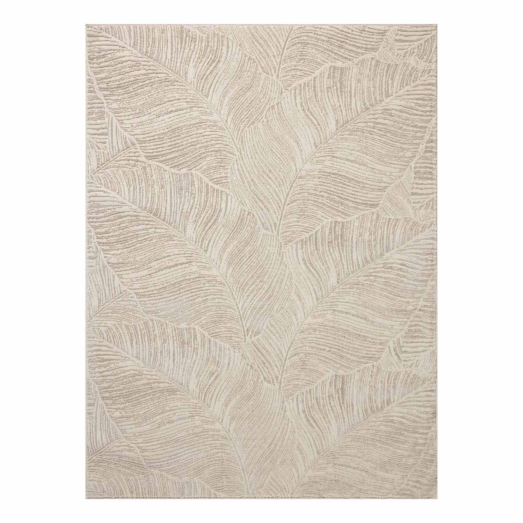 Loloi Amana Neutral Botanical Area Rug, 5.3x7