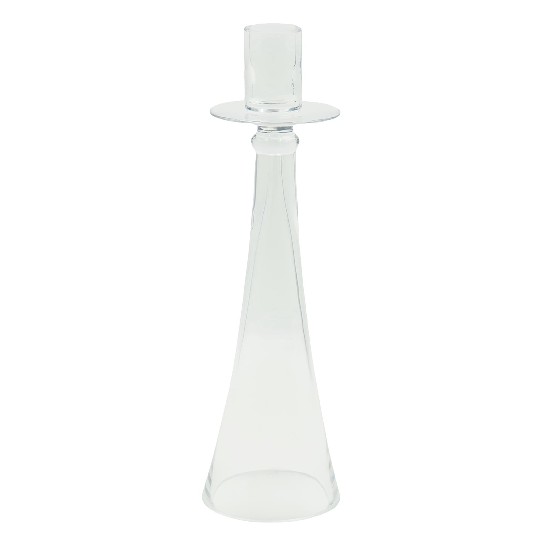 Glass Taper Candle Holder, 12"