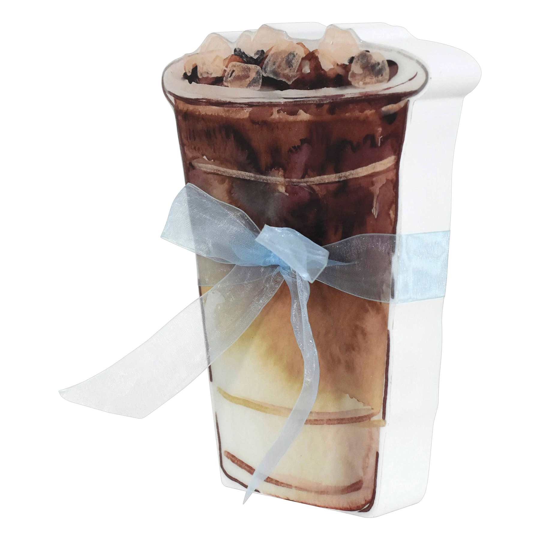 Iced Coffee Cutout Lacquer Plaque, 6x8