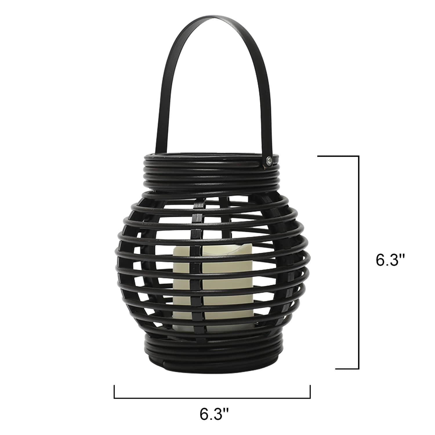 Found & Fable Black LED Outdoor Lantern with Timer, Extra Small