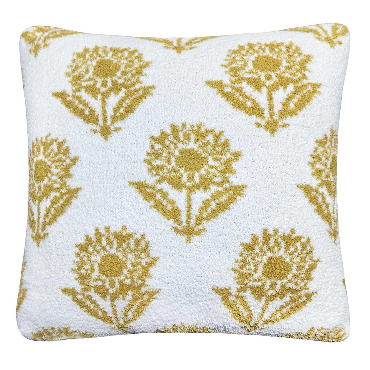 Sunflower Cozy Knit Throw Pillow, 18"