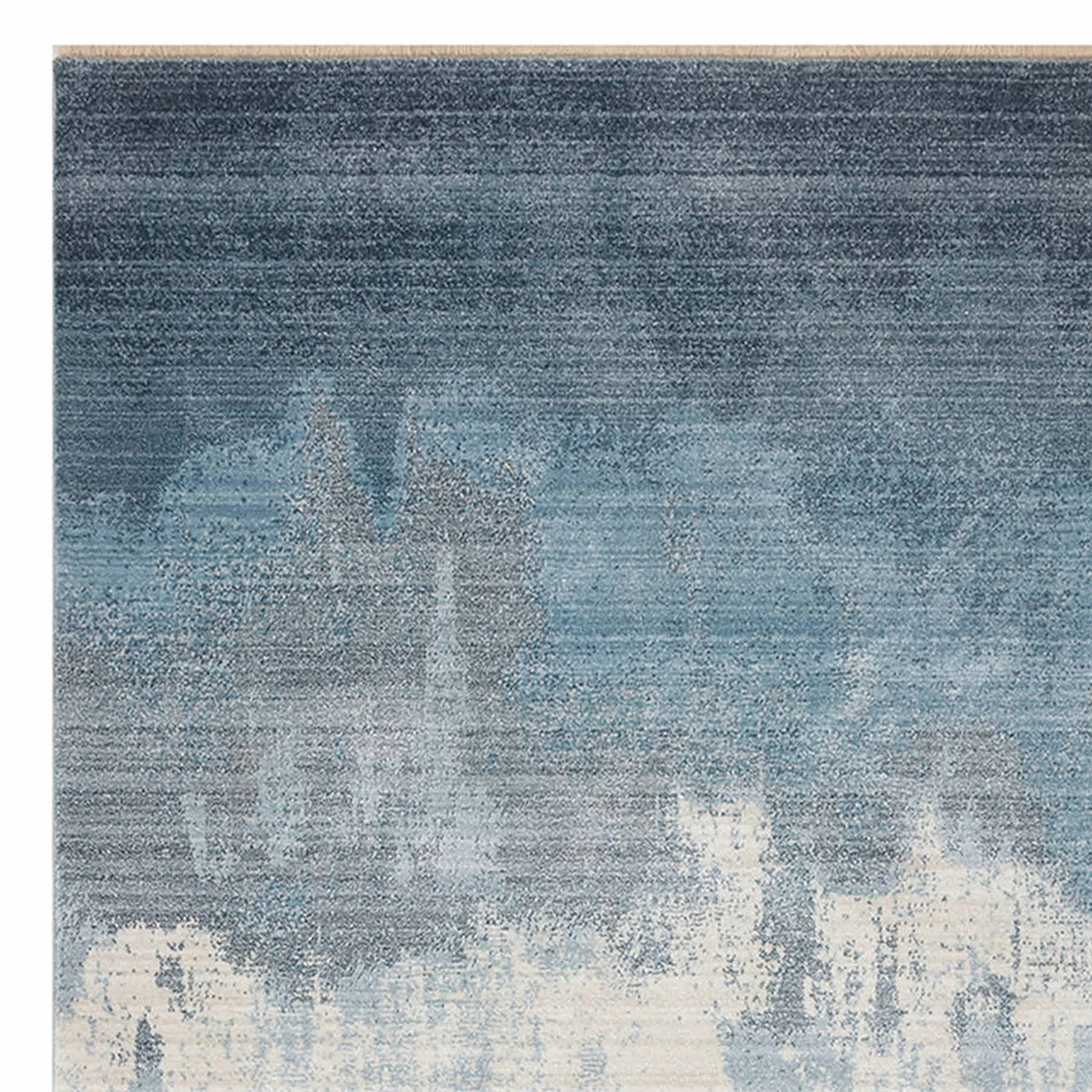 (B763) Ty Pennington Cypress Blue Ombre Accent Rug, 3x5