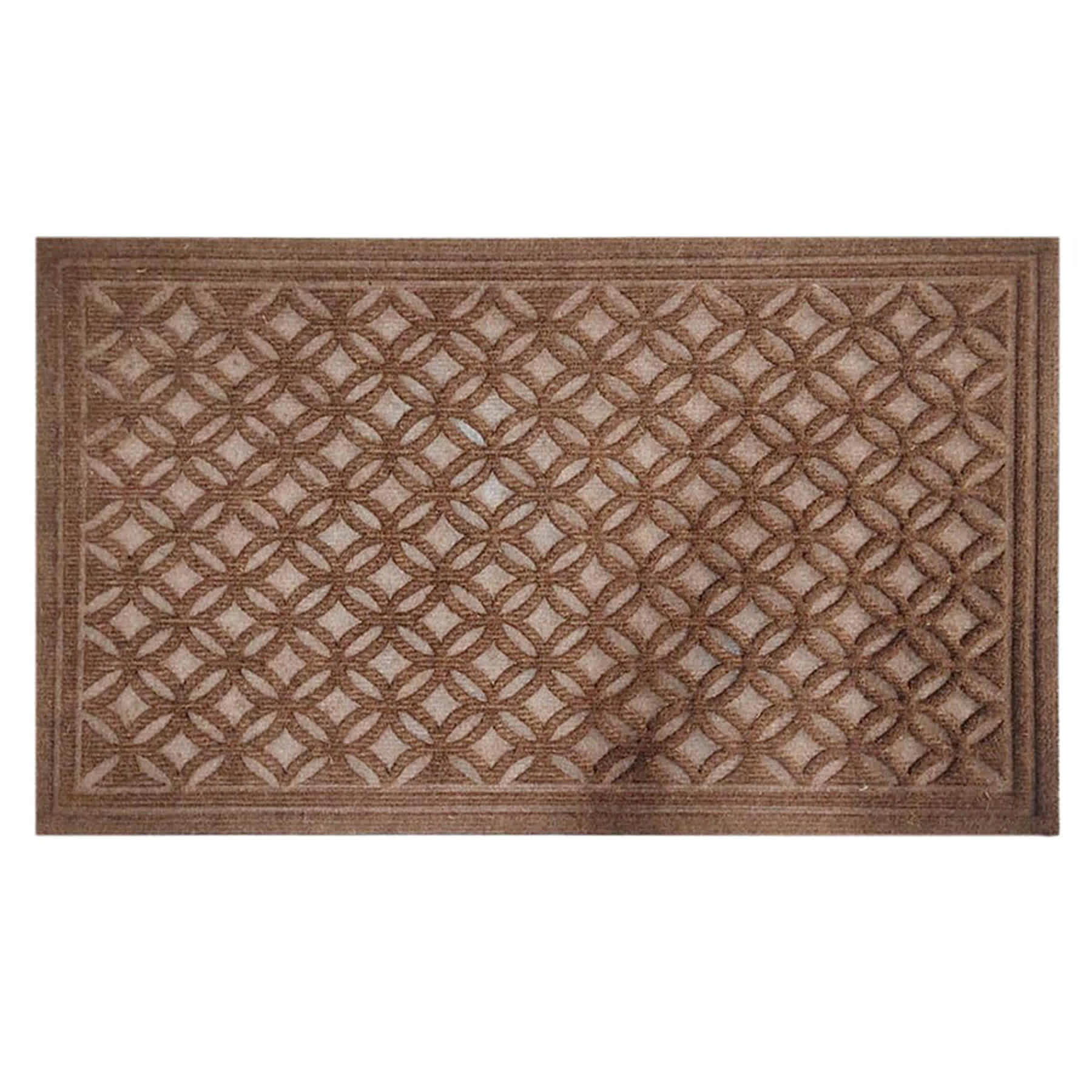 Brown Tractor Texture Rubber Doormat, 24x36