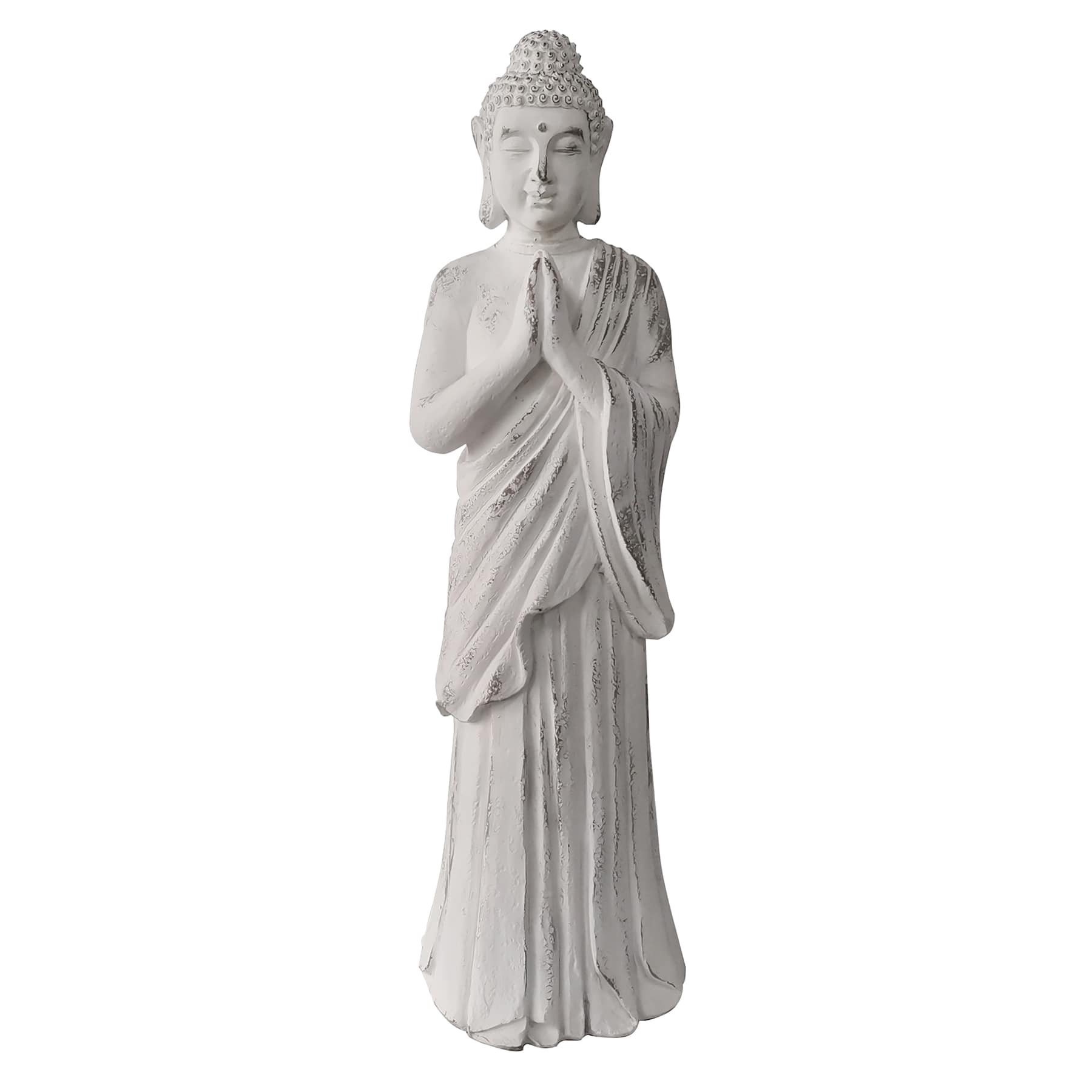 Found & Fable White Buddha Figurine, 30"