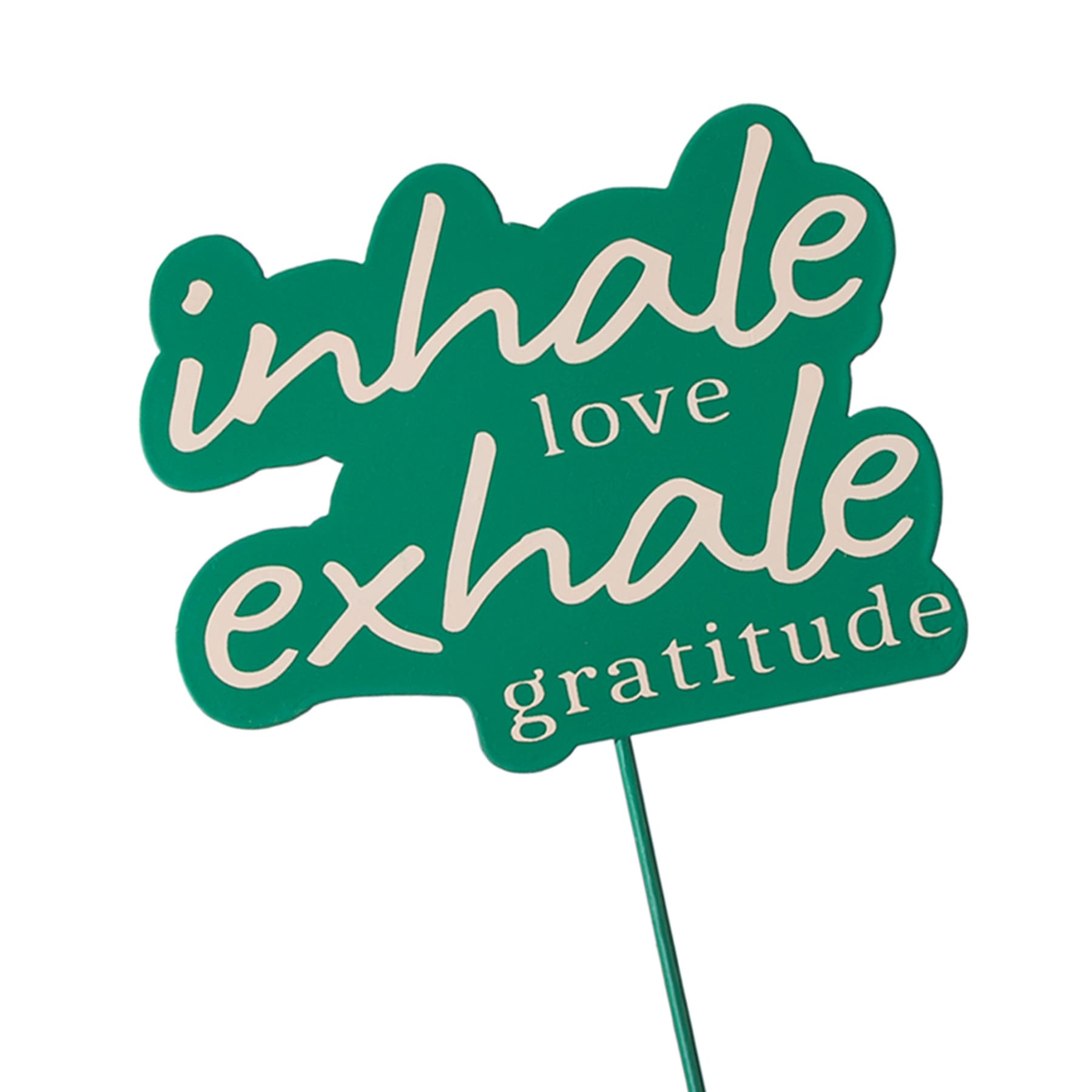 Found & Fable Inhale Love Exhale Gratitude Yard Pick, 12"