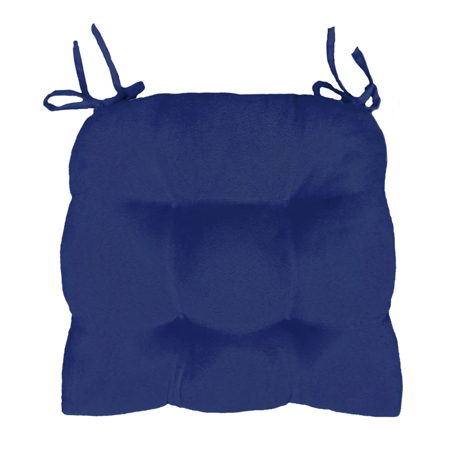 Medieval Blue Faux Suede Chair Cushion, 14x15