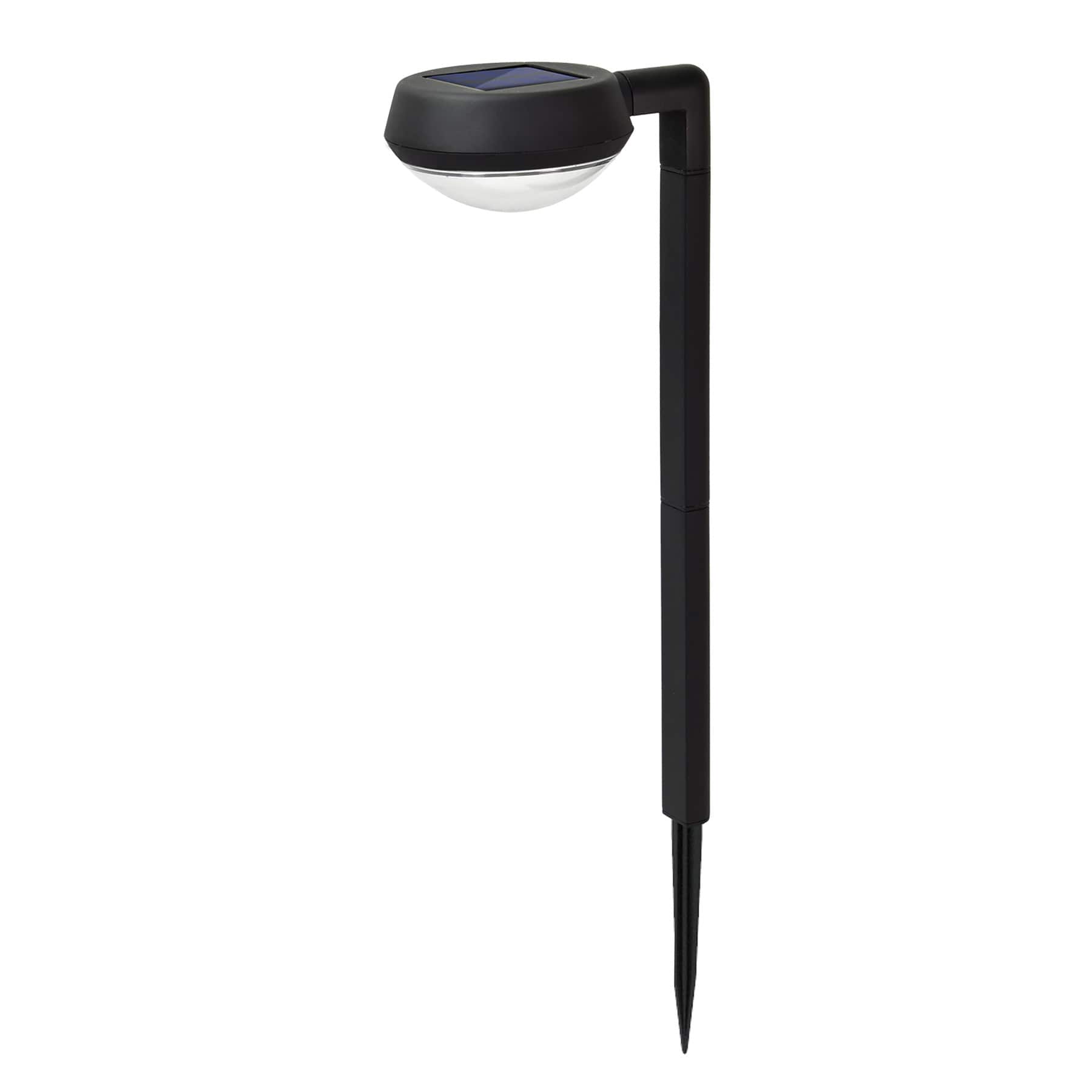 15-Lumen Solar Black Down Pathway Light
