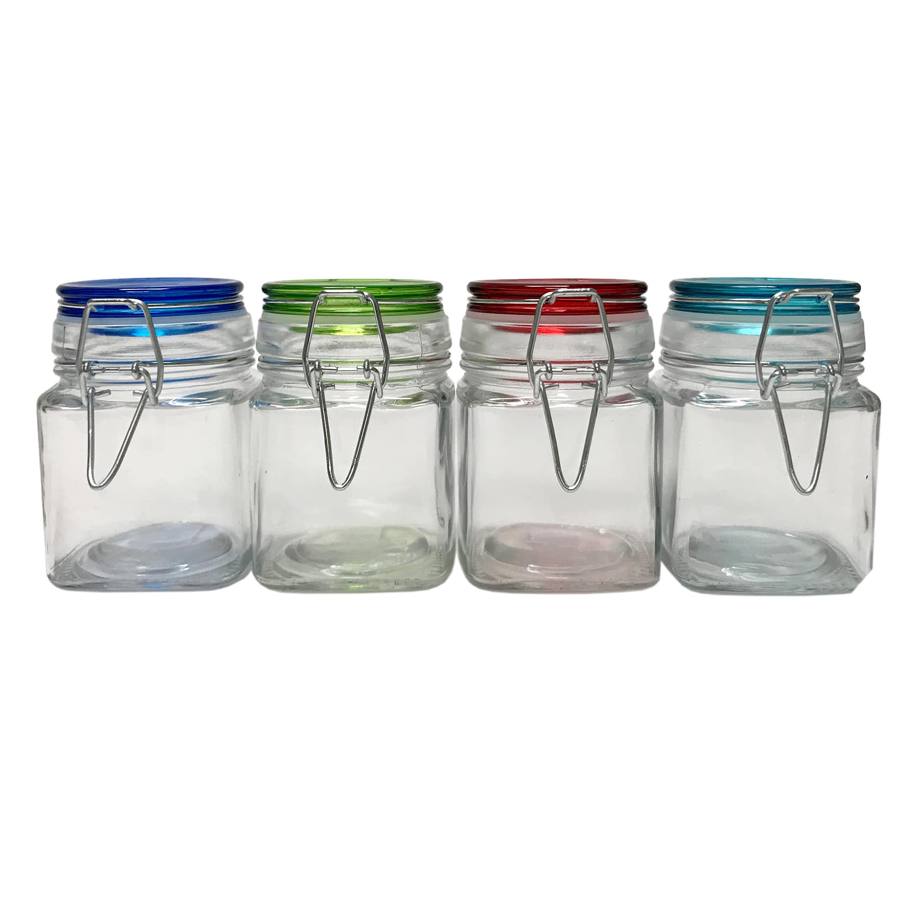 Assorted Color-Top Glass Spice Jar, 6.76oz