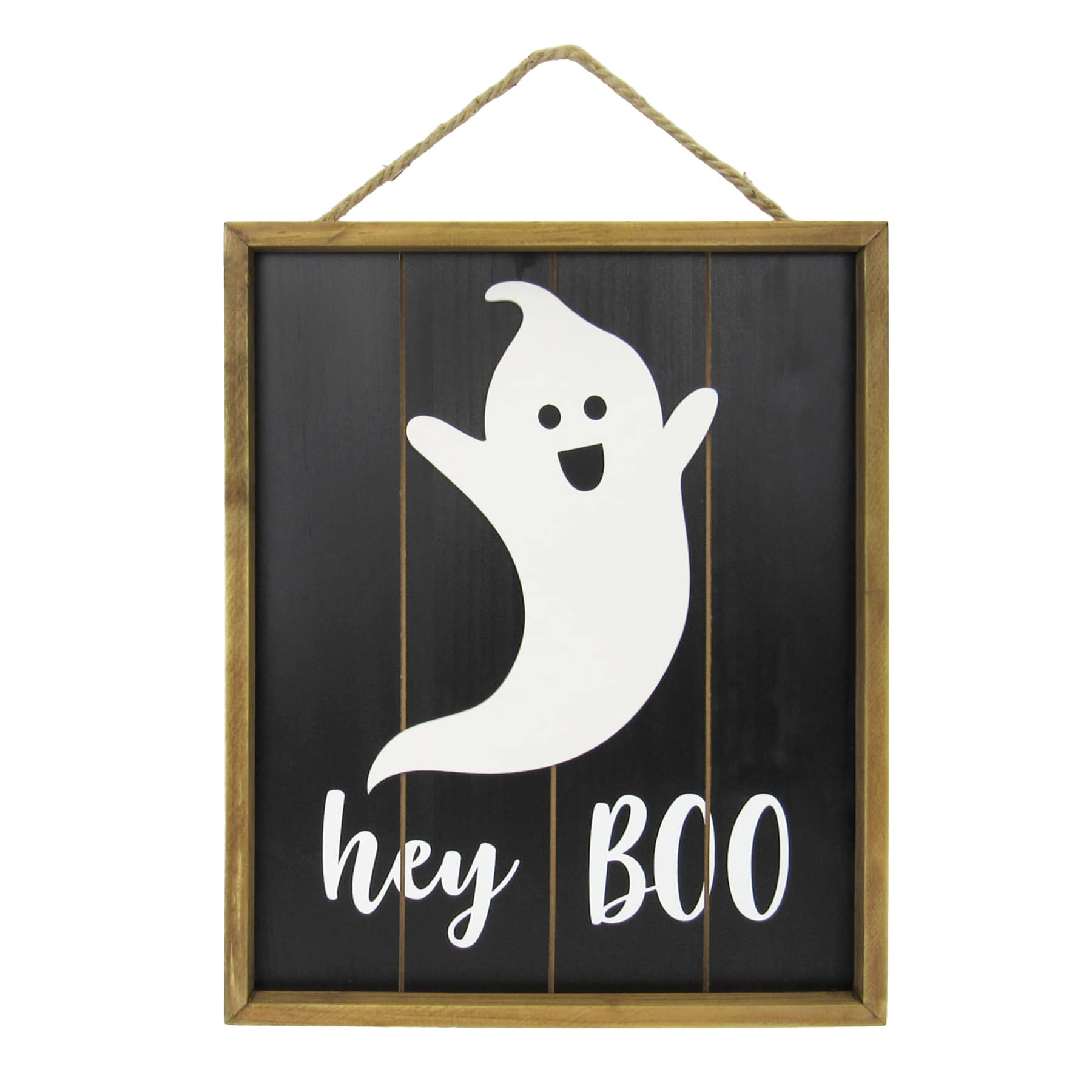Hey Boo Ghost Wooden Wall Decor, 14"
