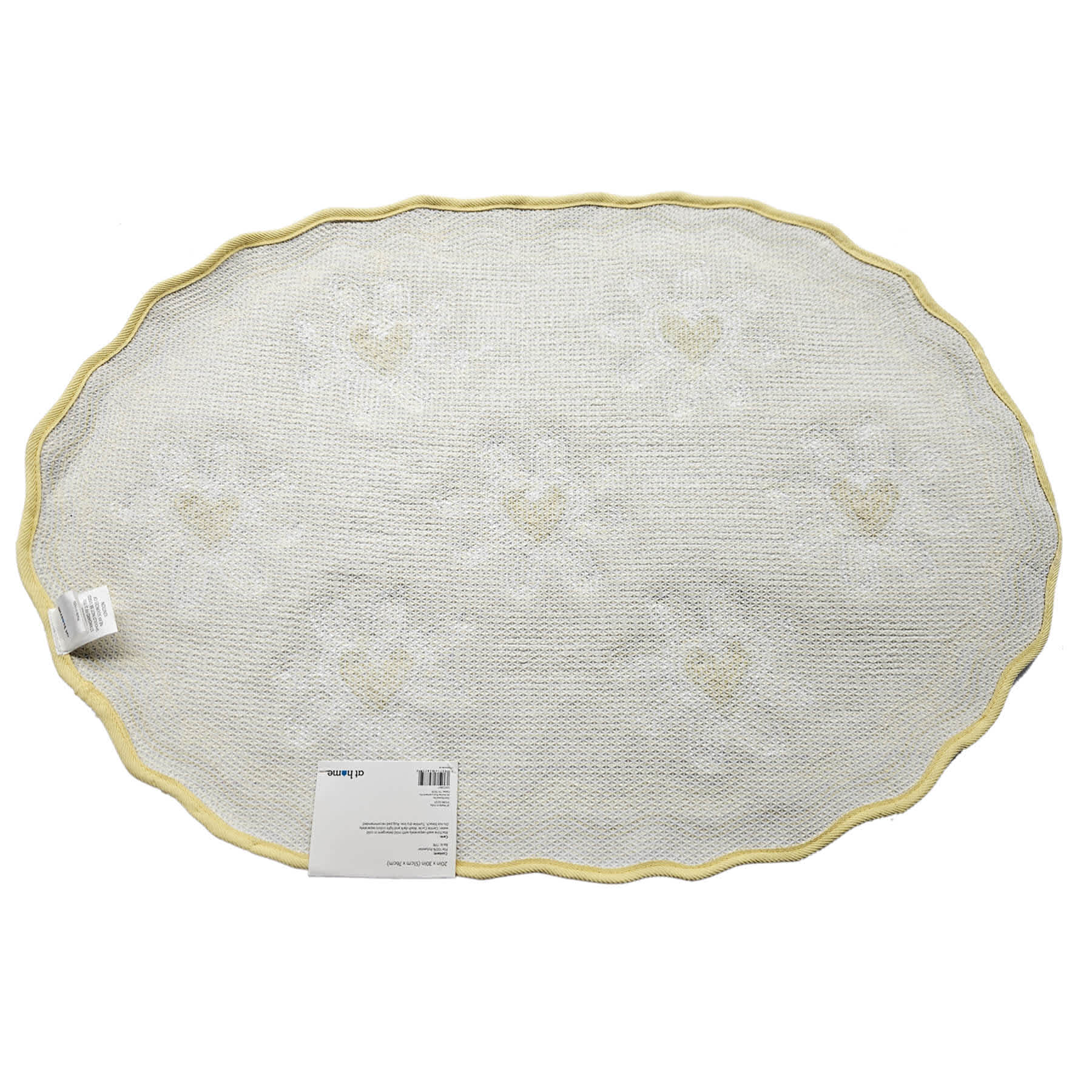 Yellow Heart Daisies Patterned Bath Rug, 20x30