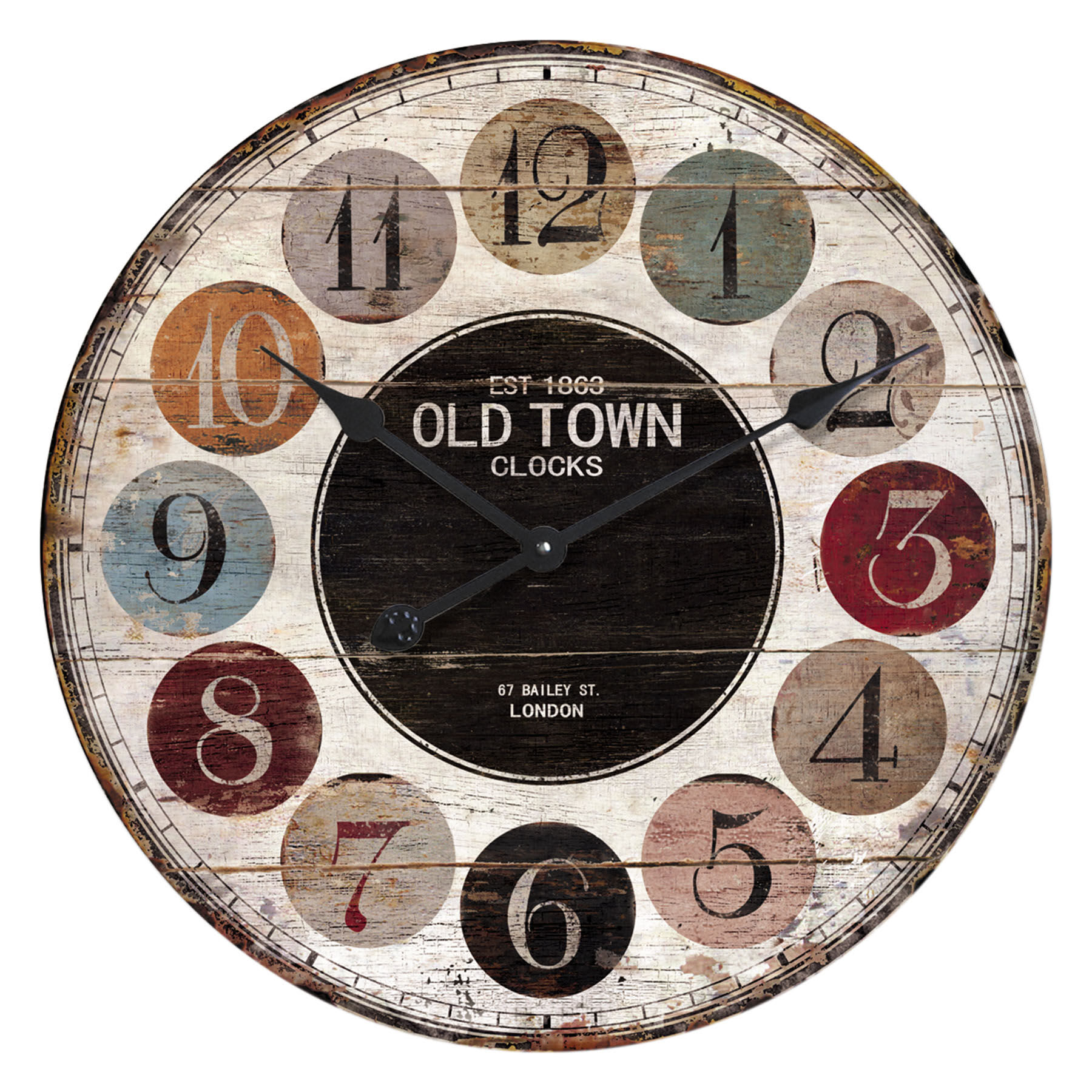 Wooden Round Wall Clock, 23"