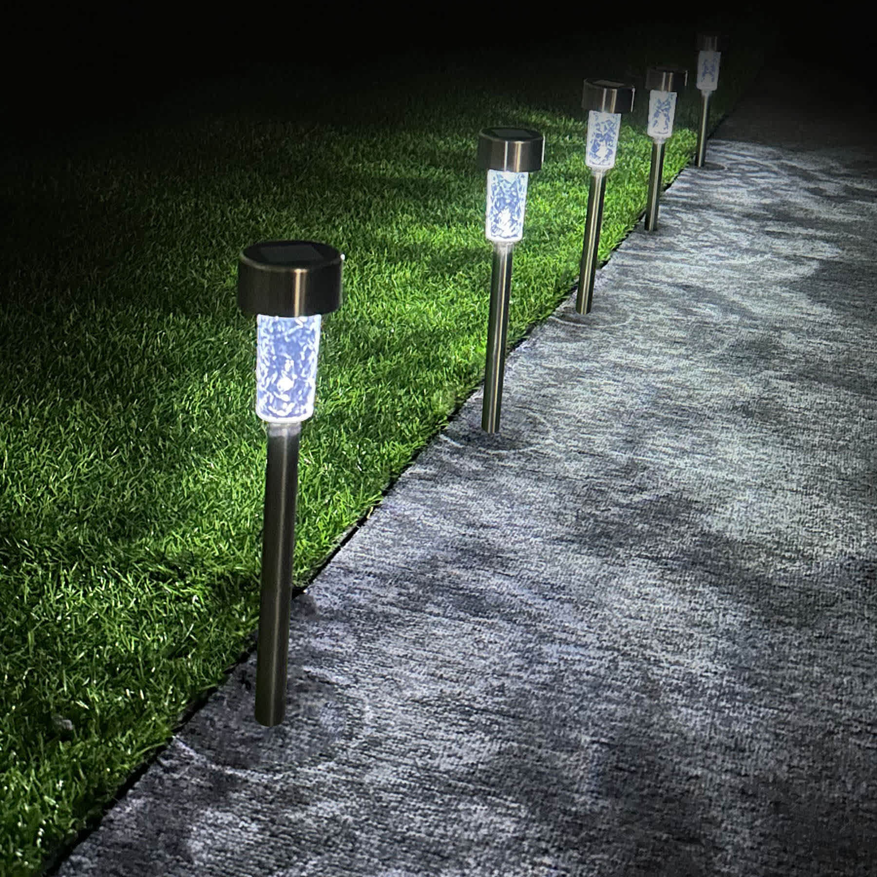 Solar Silver Rocket Light