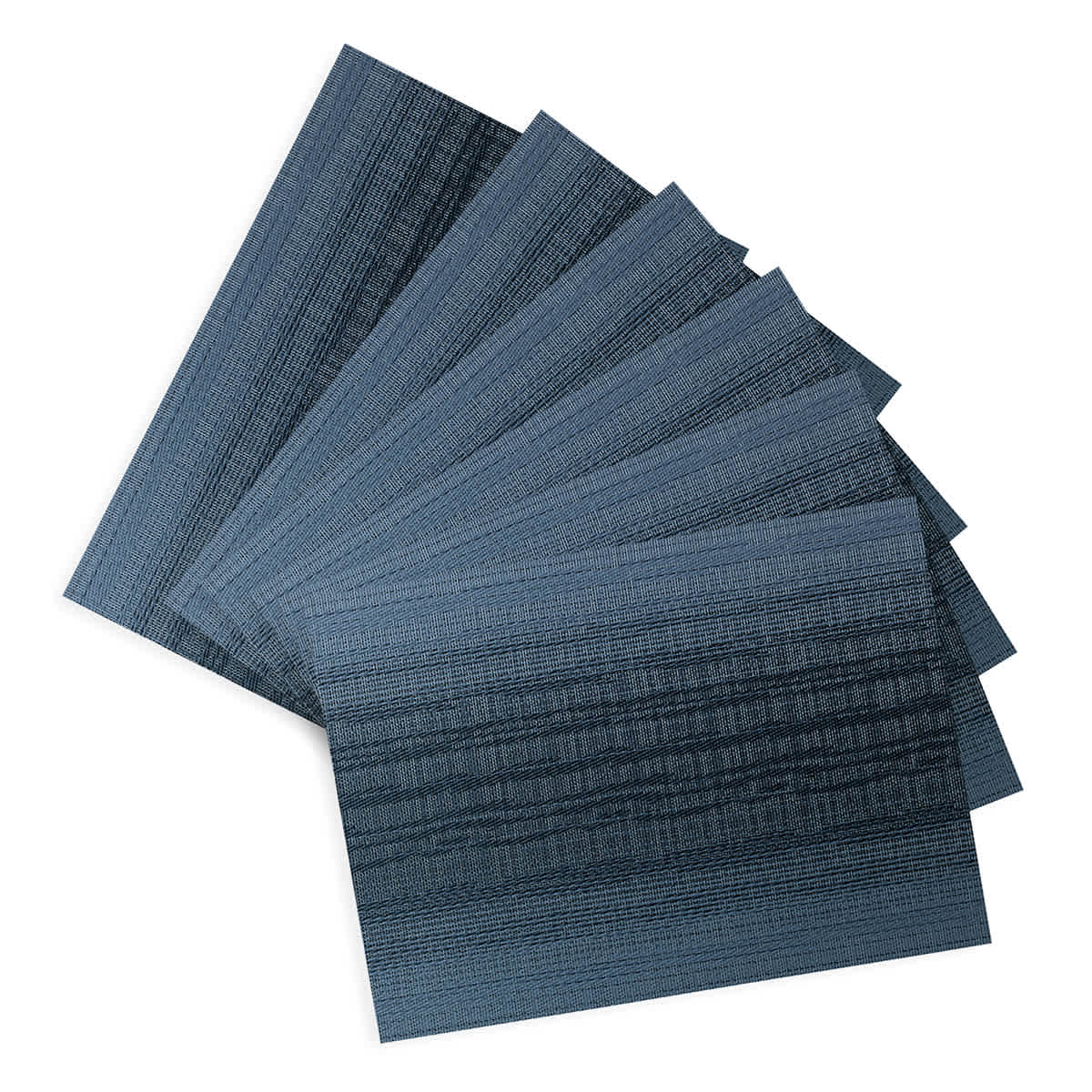 Set of 6 Otto Maritime Ombre Woven Vinyl Placemats, 13x18