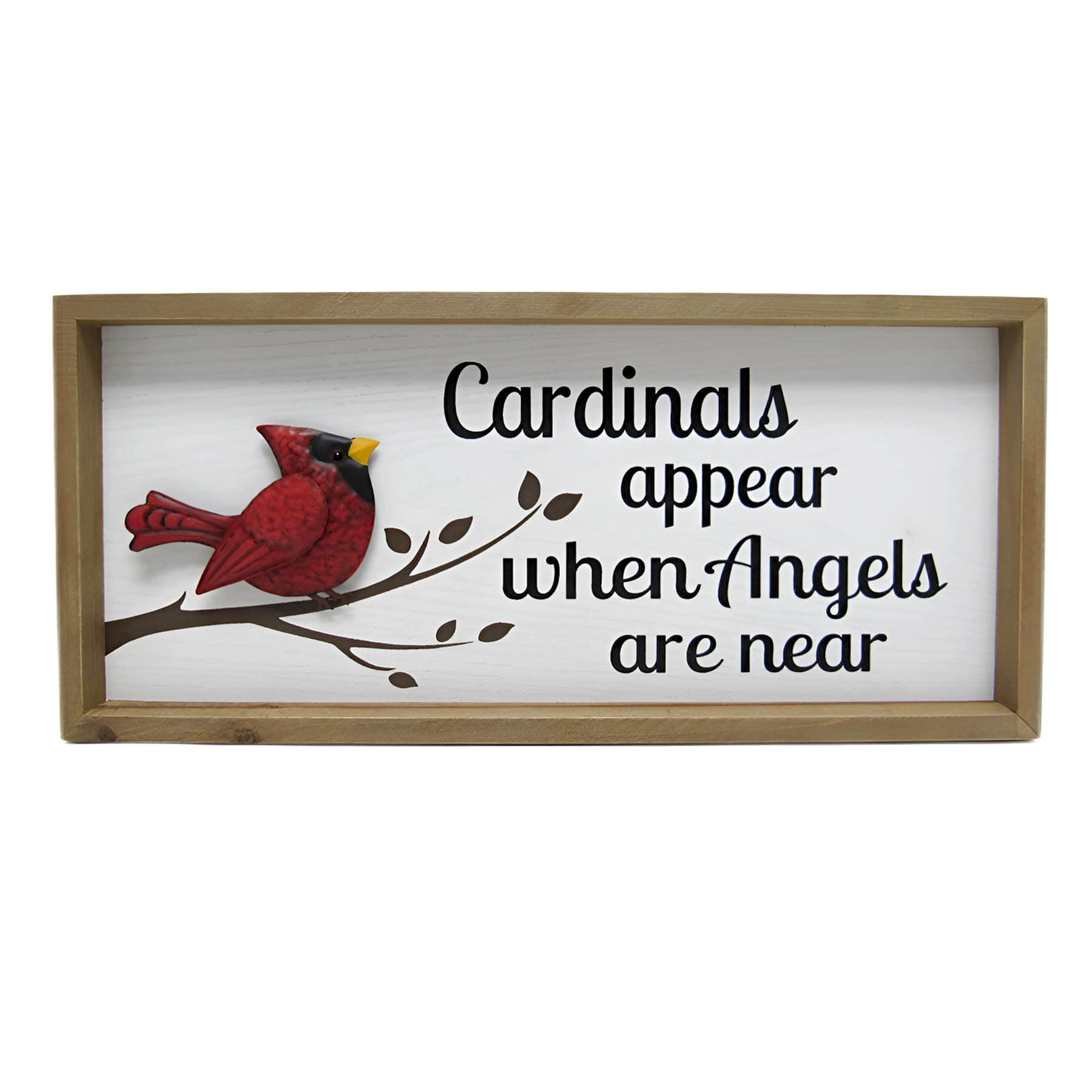 Wood & Metal Cardinal Outdoor Wall Decor, 18x8