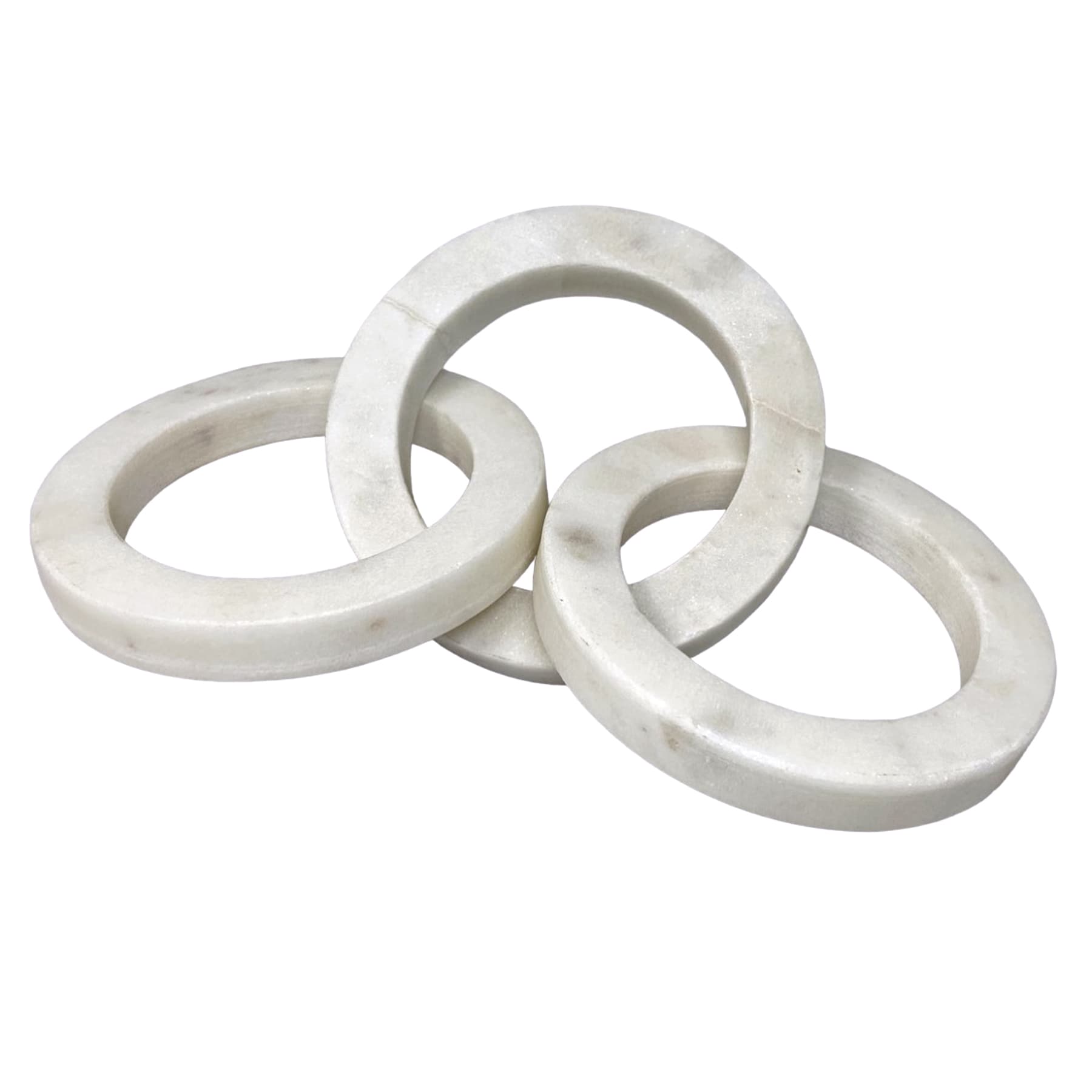 Found & Fable White Marbled Deco Link