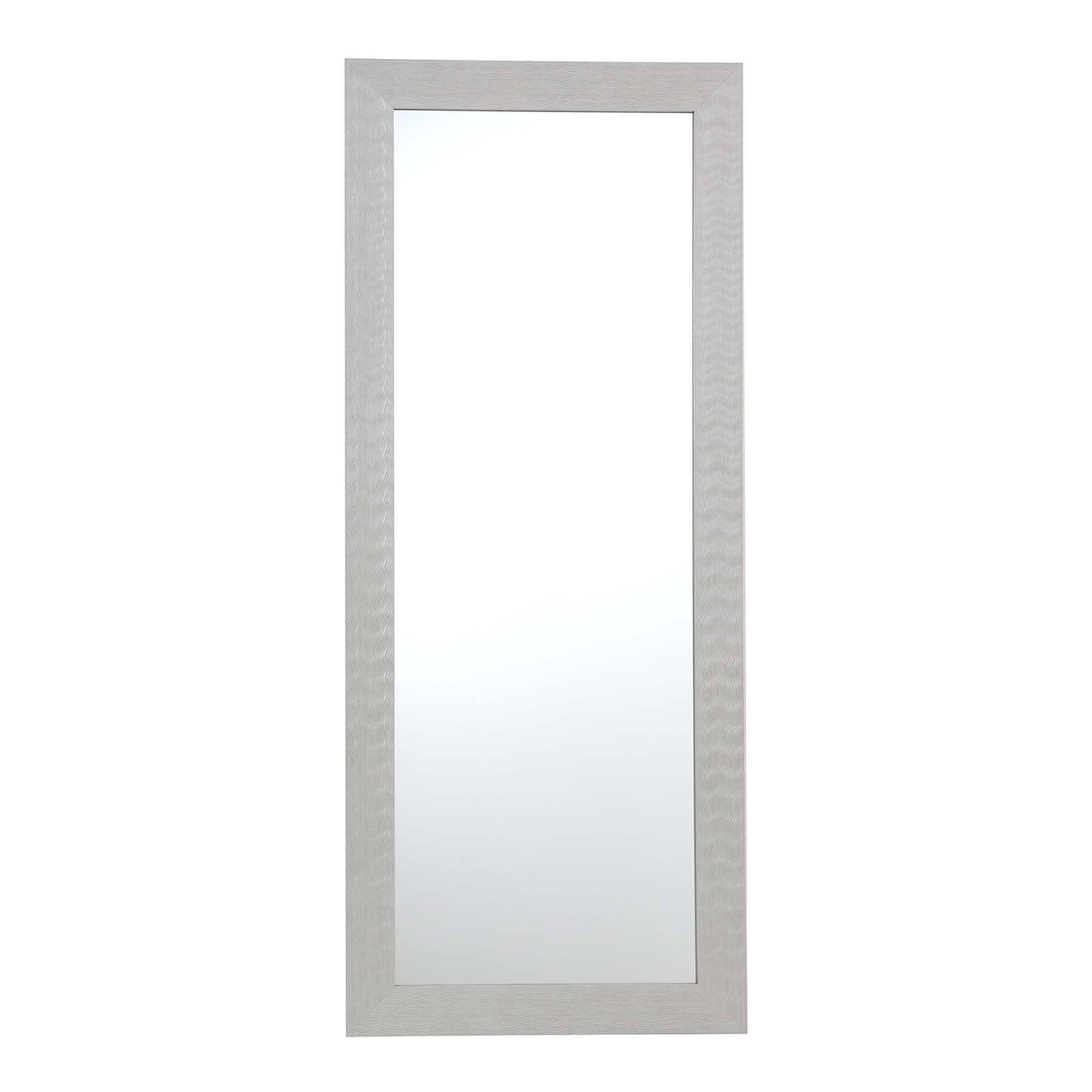 Light Grey Ripple Leaner Mirror, 24x58