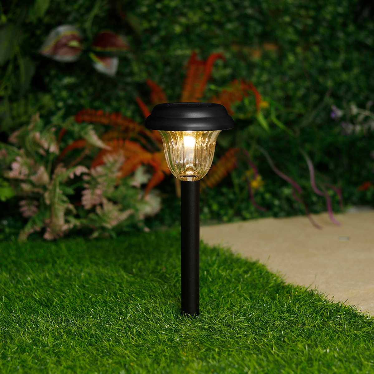 6-Pack 5-Lumen Solar Black Melville Pathway Lights