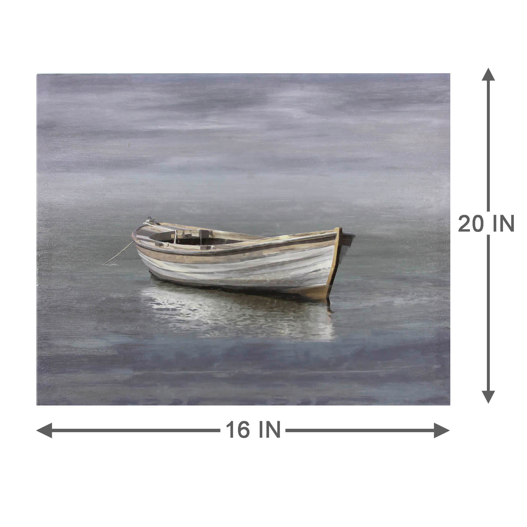When Boats Rest Textured Canvas Wall Art, 16x20