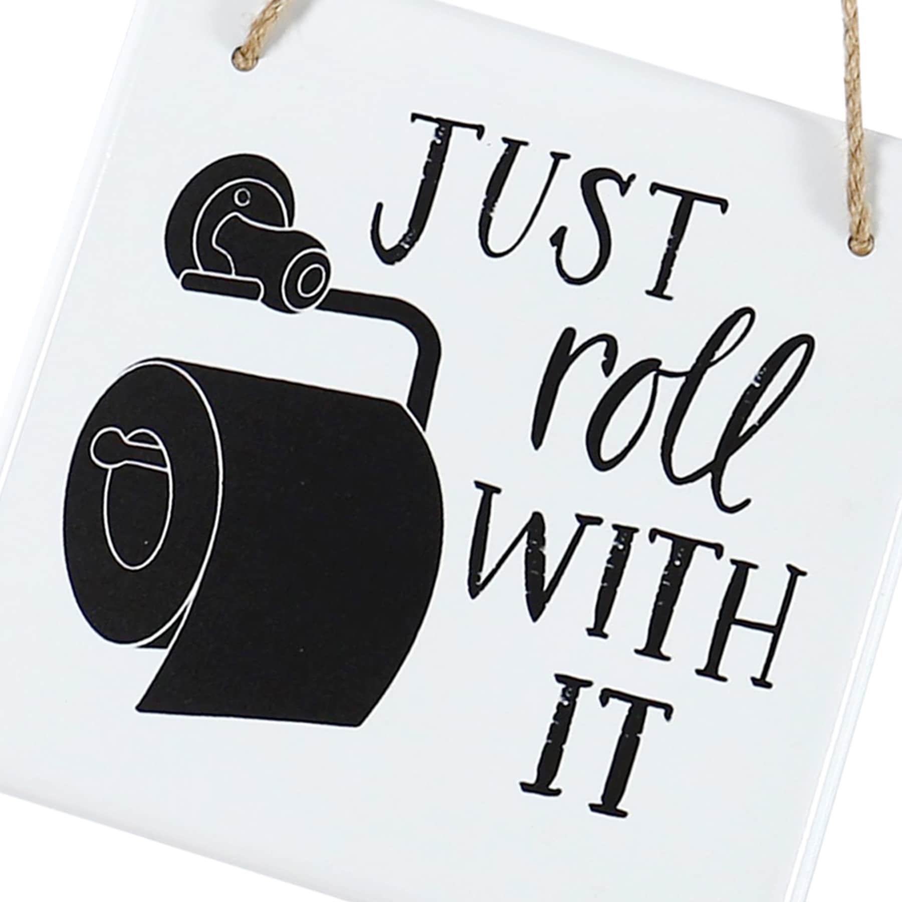 Just Roll With It Bath Wall Decor, 8"