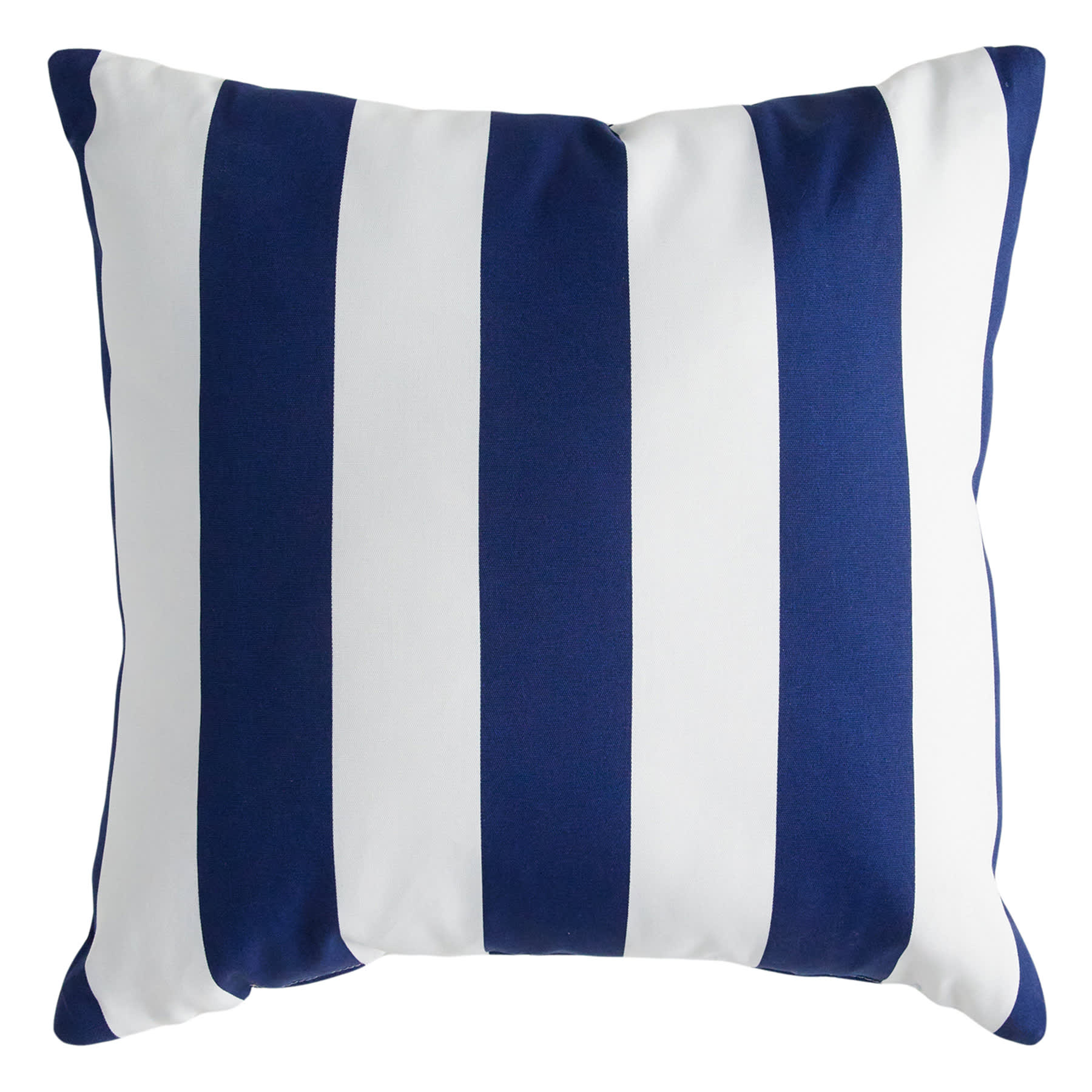 Providence Navy Blue Awning Striped Oversized Square Outdoor Throw Pillow, 20"