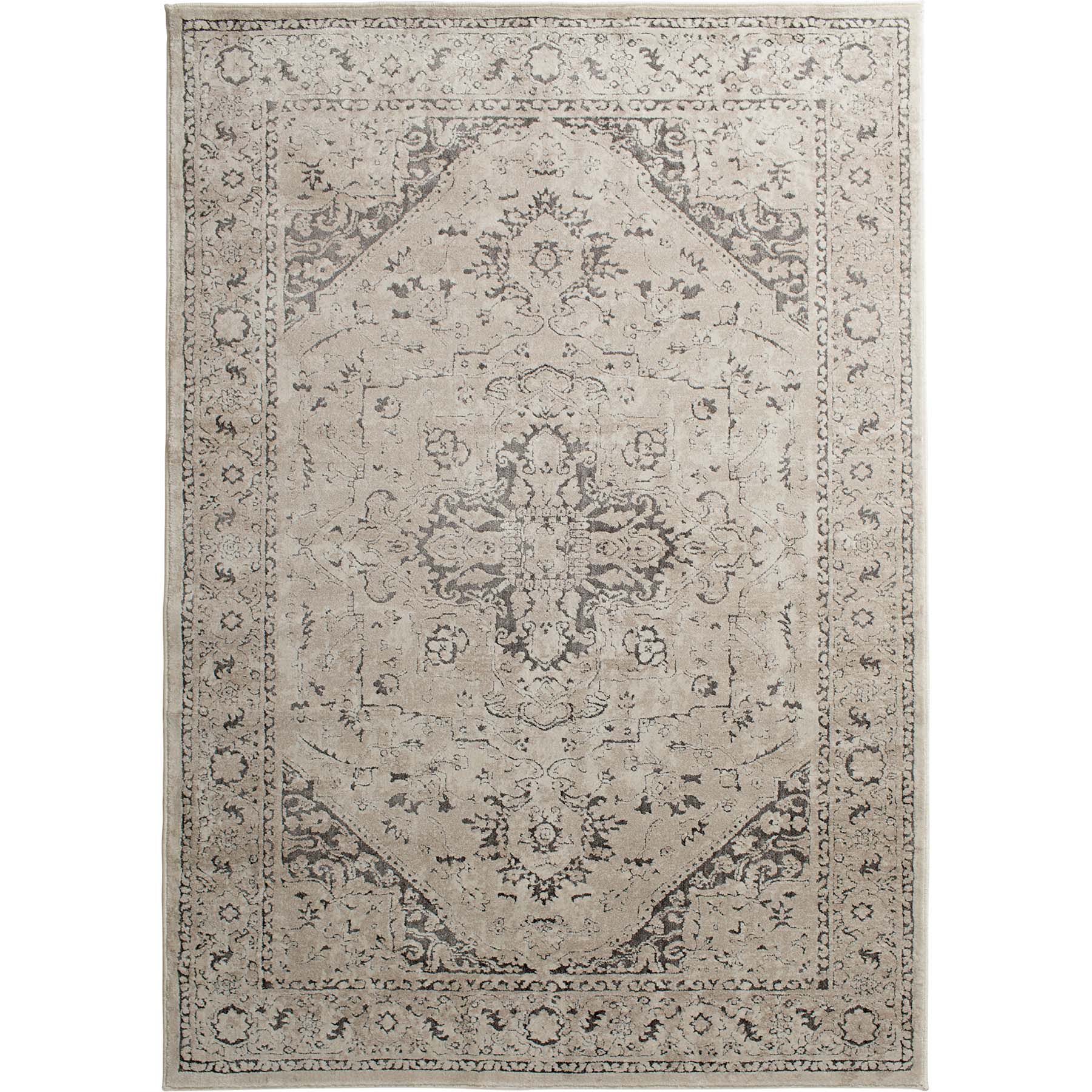 (A413) Clearwater Cream Medallion Area Rug, 8x10