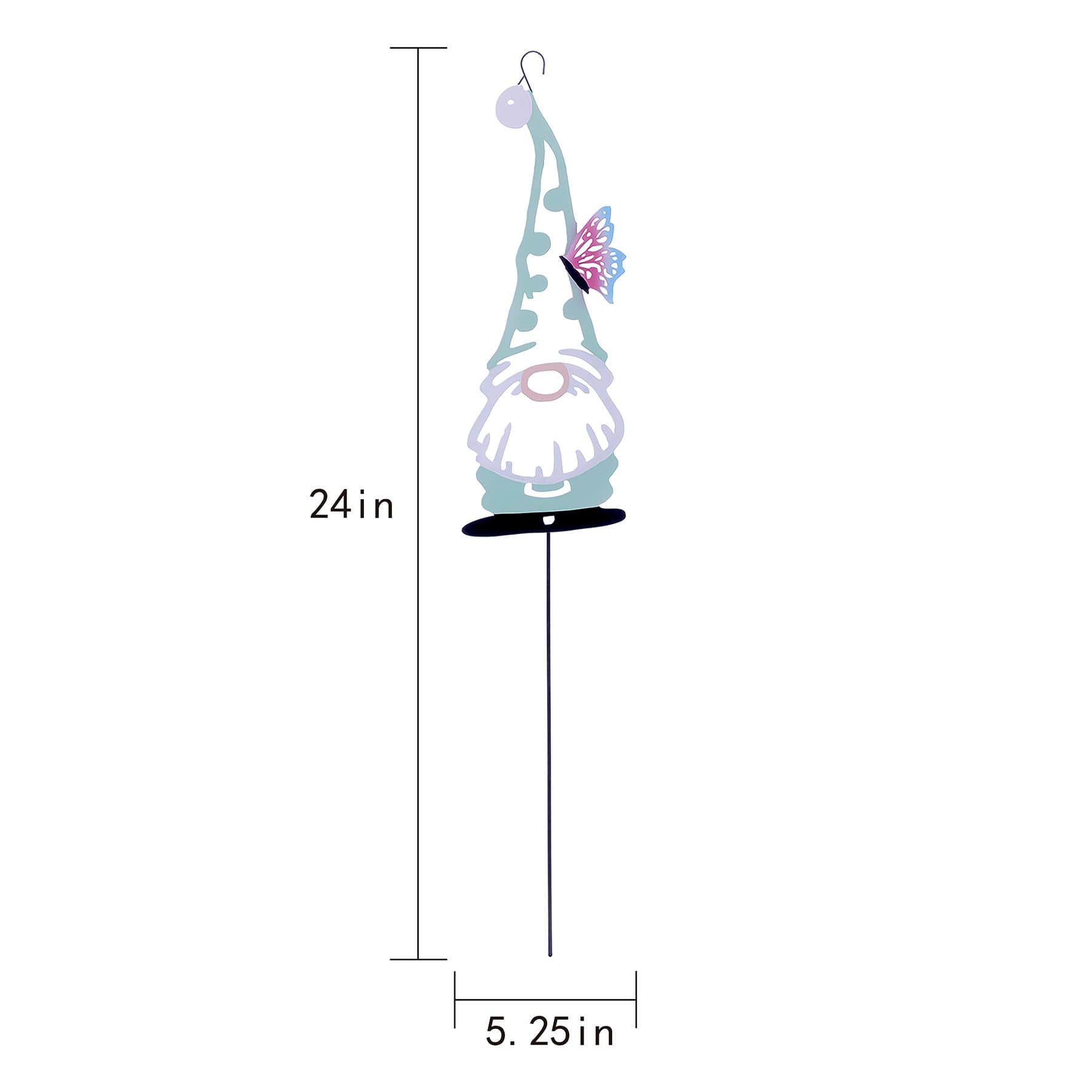 Sunny Club Green Gnome Metal Yard Stake, 24"