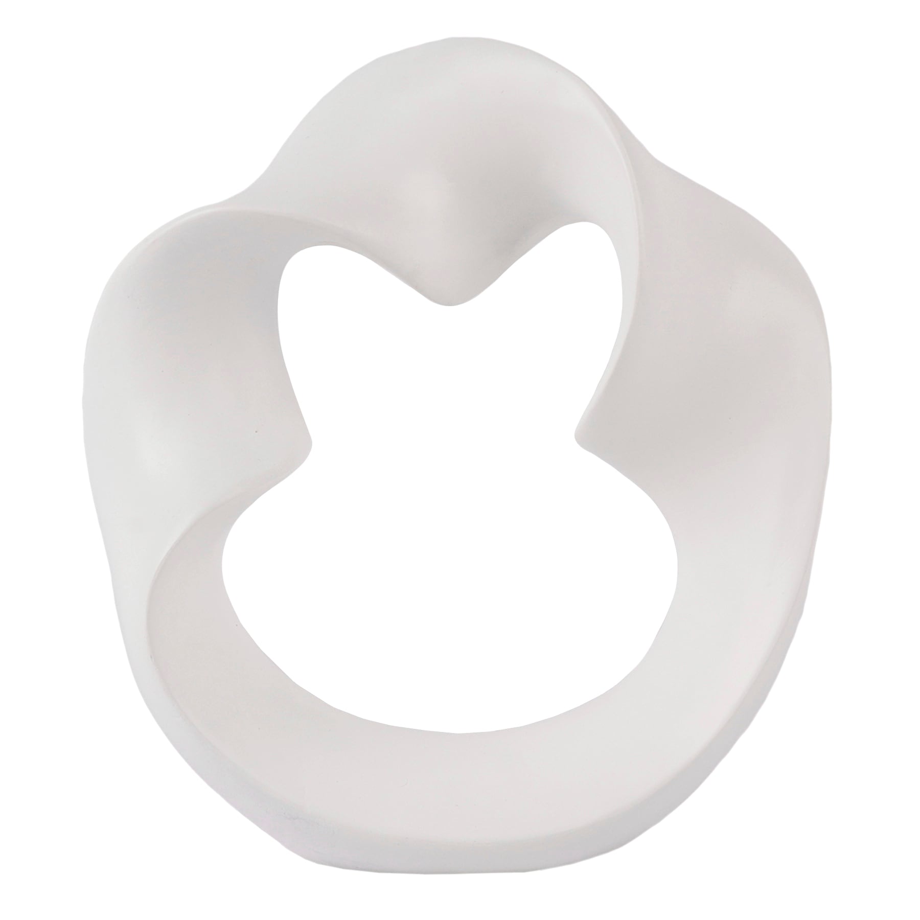 Crosby St. White Twisted Sculpture, 8.5"