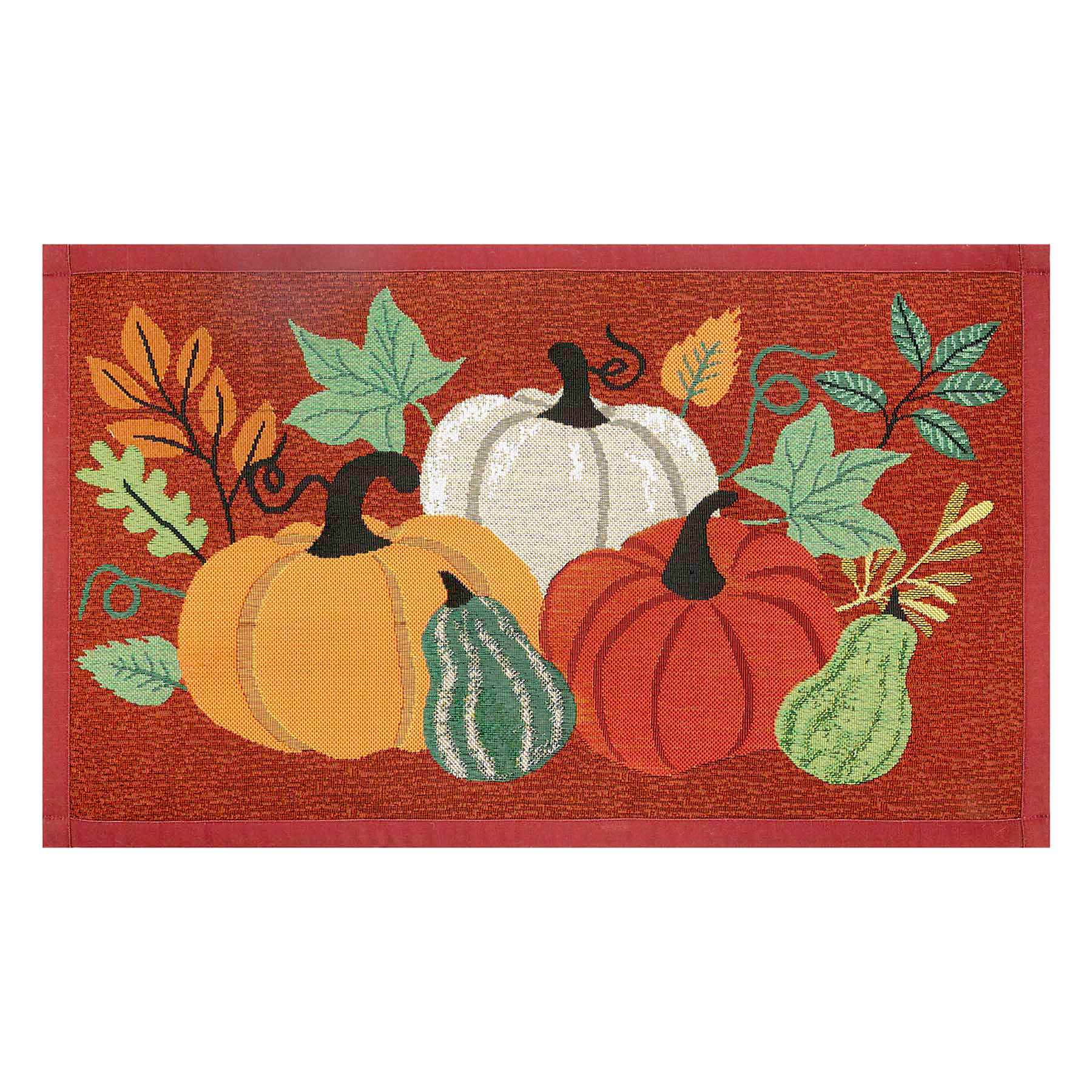 Pumpkin Patch Fall Kitchen Mat, 18x30