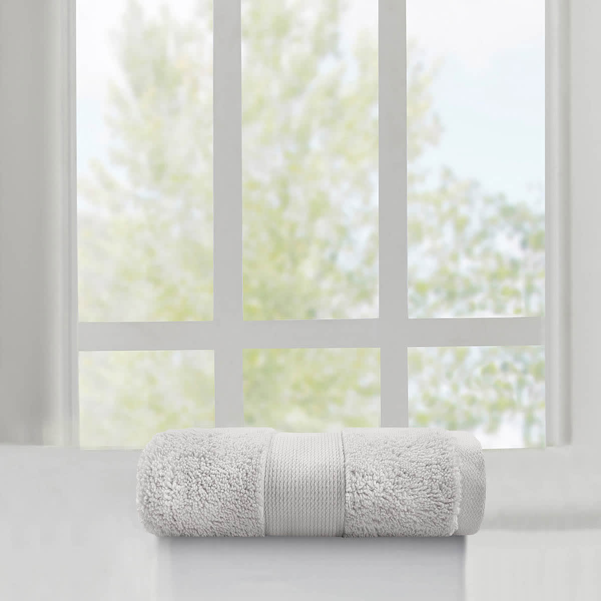 Providence Grey Egyptian Cotton Hand Towel, 16x30