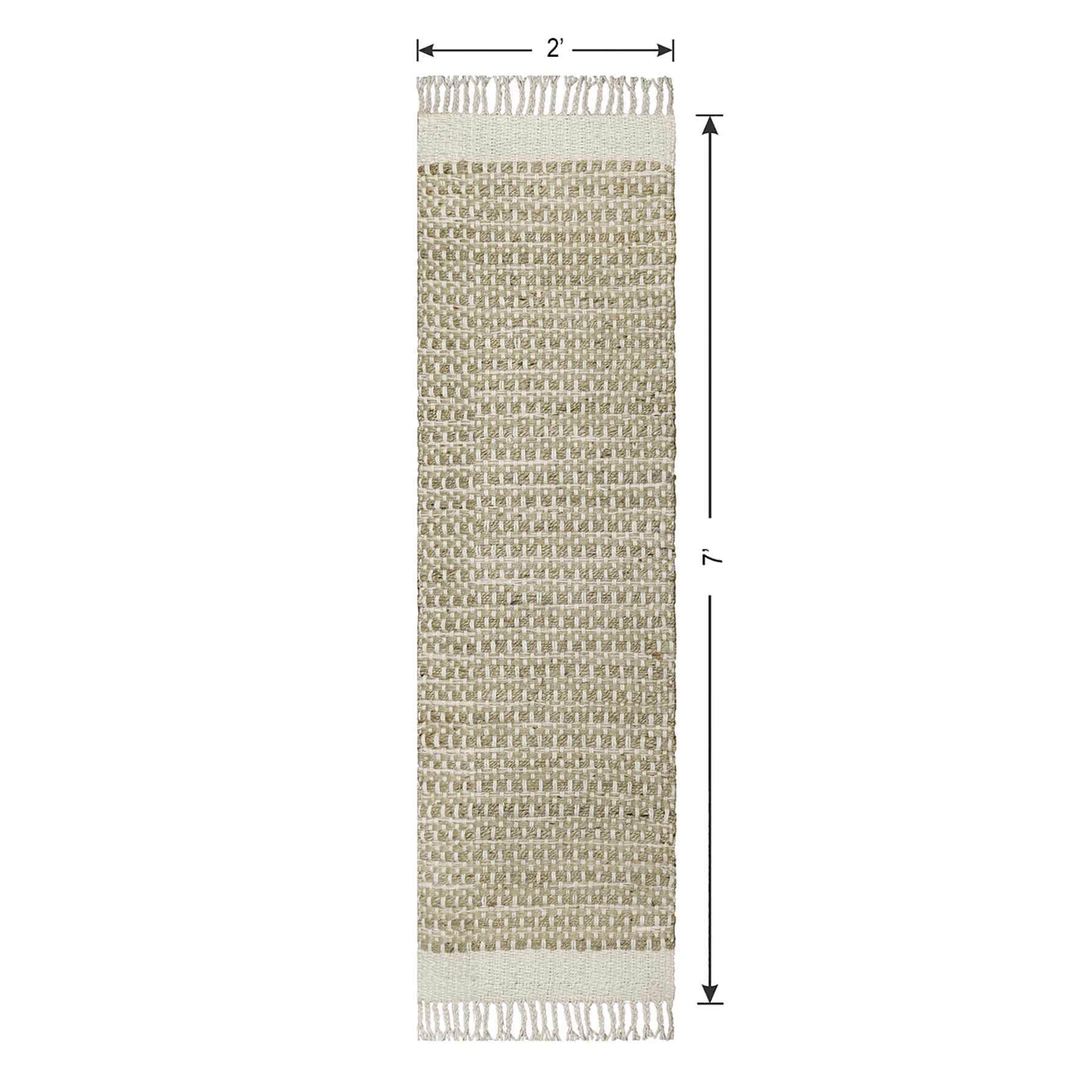 (B820) Honeybloom Dunstan Natural Tan Runner, 2x7