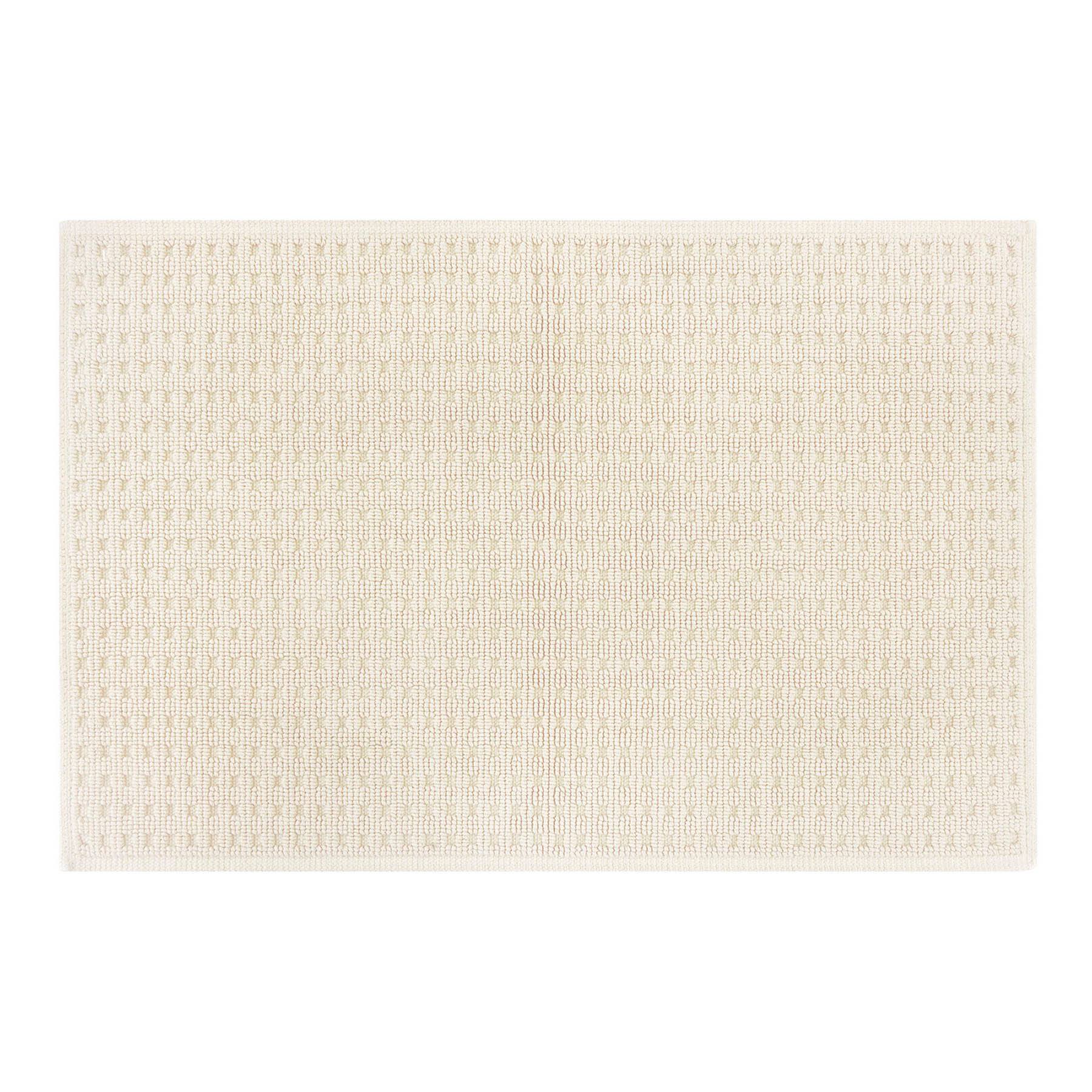 Crosby St. Ivory Waffle Antimicrobial Cotton Bath Rug, 20x30