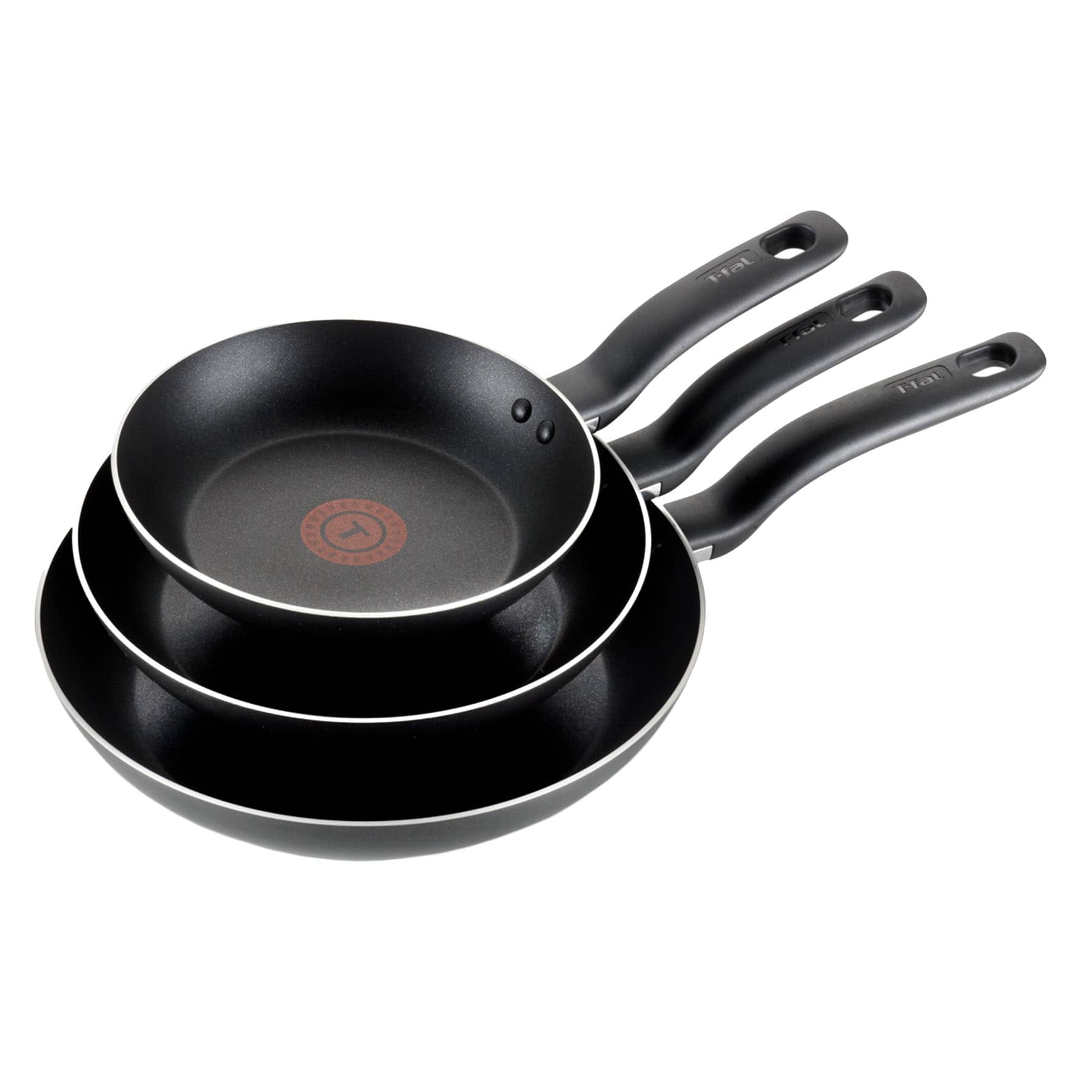T-fal Set of 3 Black Specialty Fry Pans, 8"