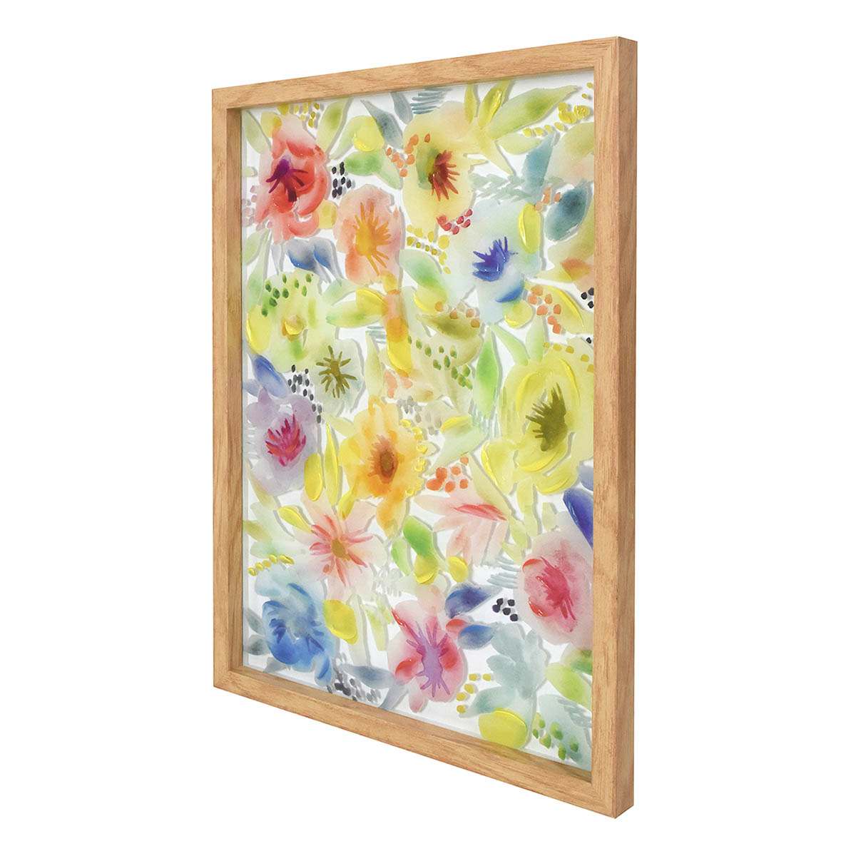 Glass Framed Flower Print Wall Art, 12x16
