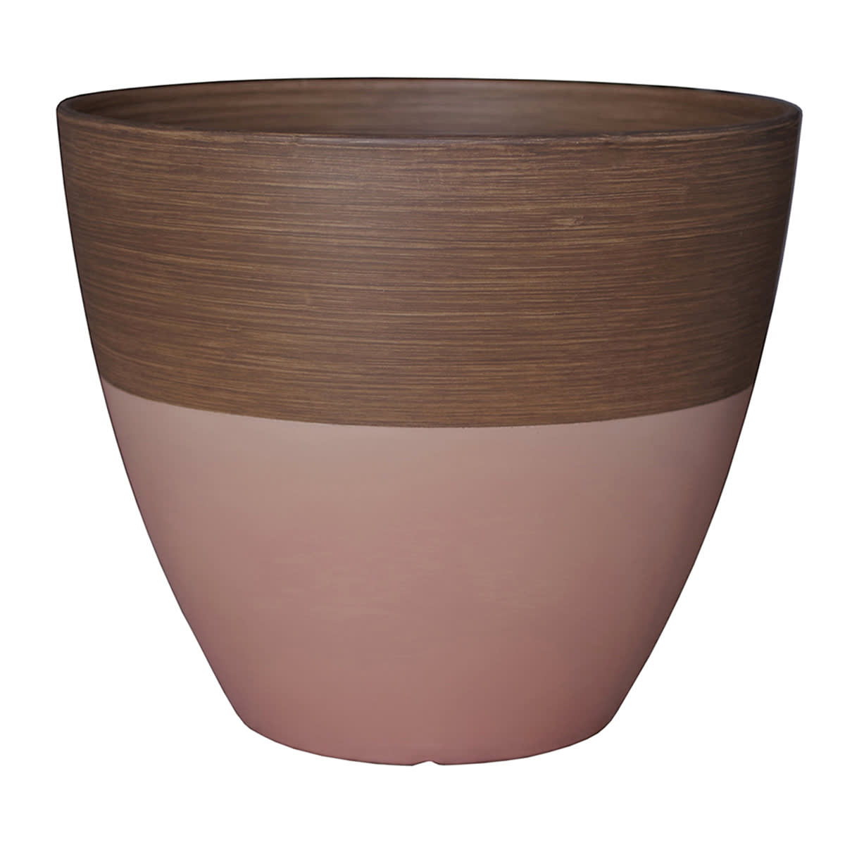 Honeybloom Pink Wood Grain Egg Planter, 12"