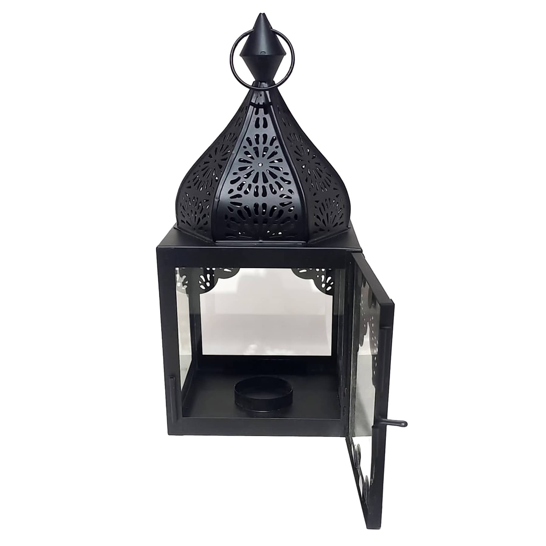 Found & Fable Black Metal Lantern, 9.5"
