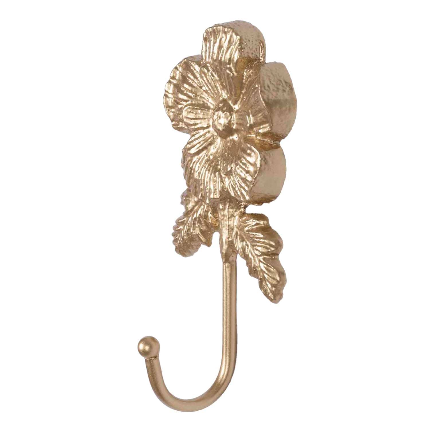 Providence Flower Gold Metal Wall Hook