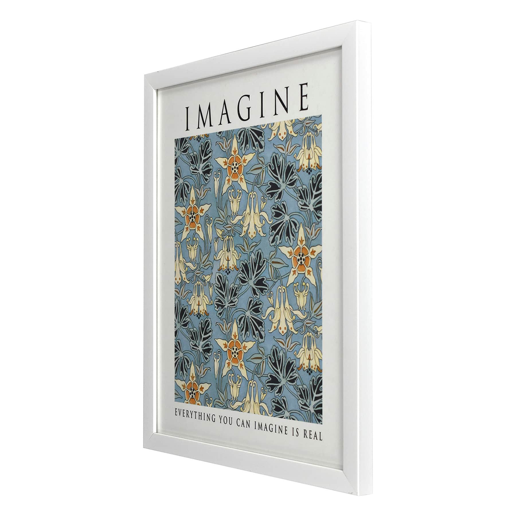Glass Framed Imagine Print Wall Art, 13x17