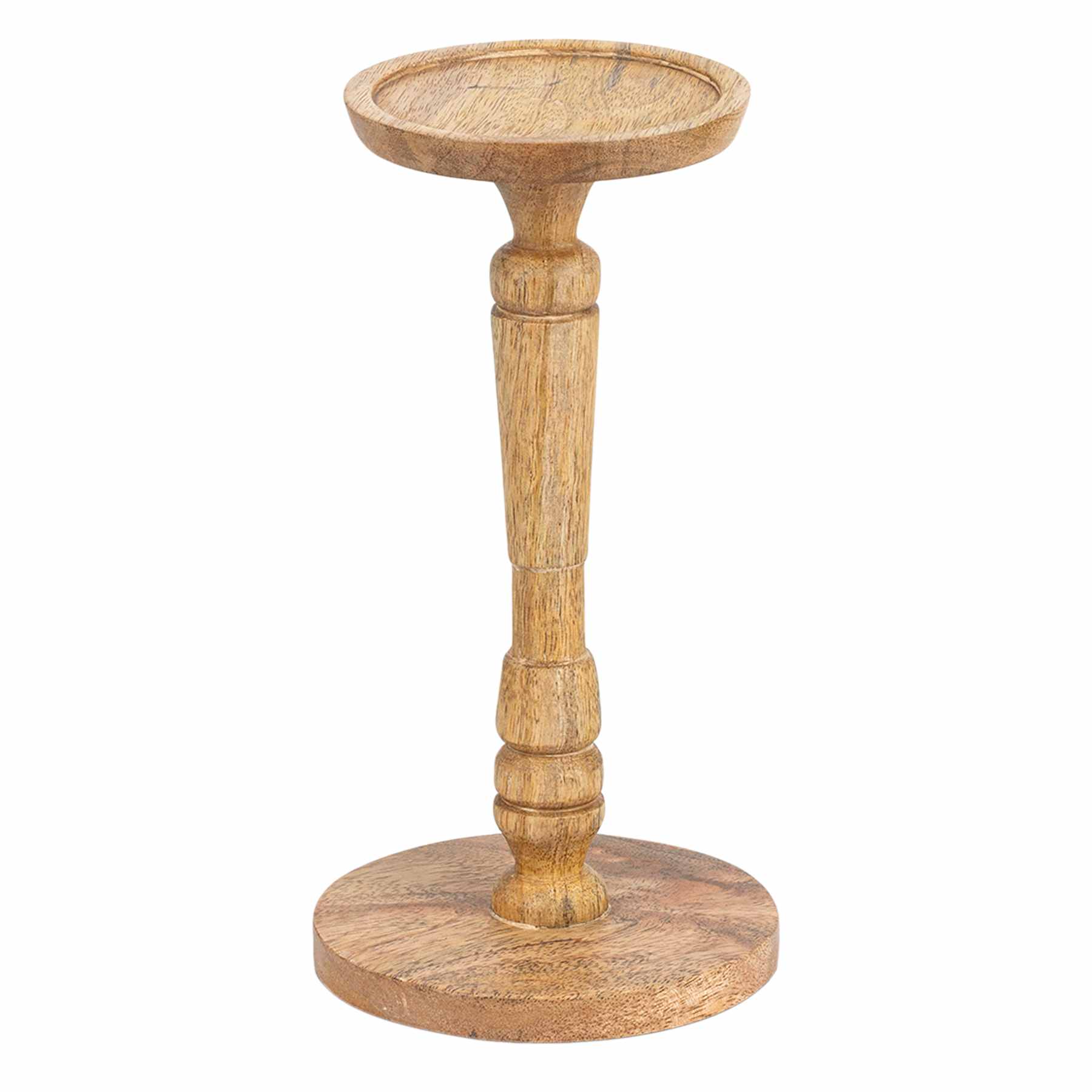 Wooden Candle Holder, 8"