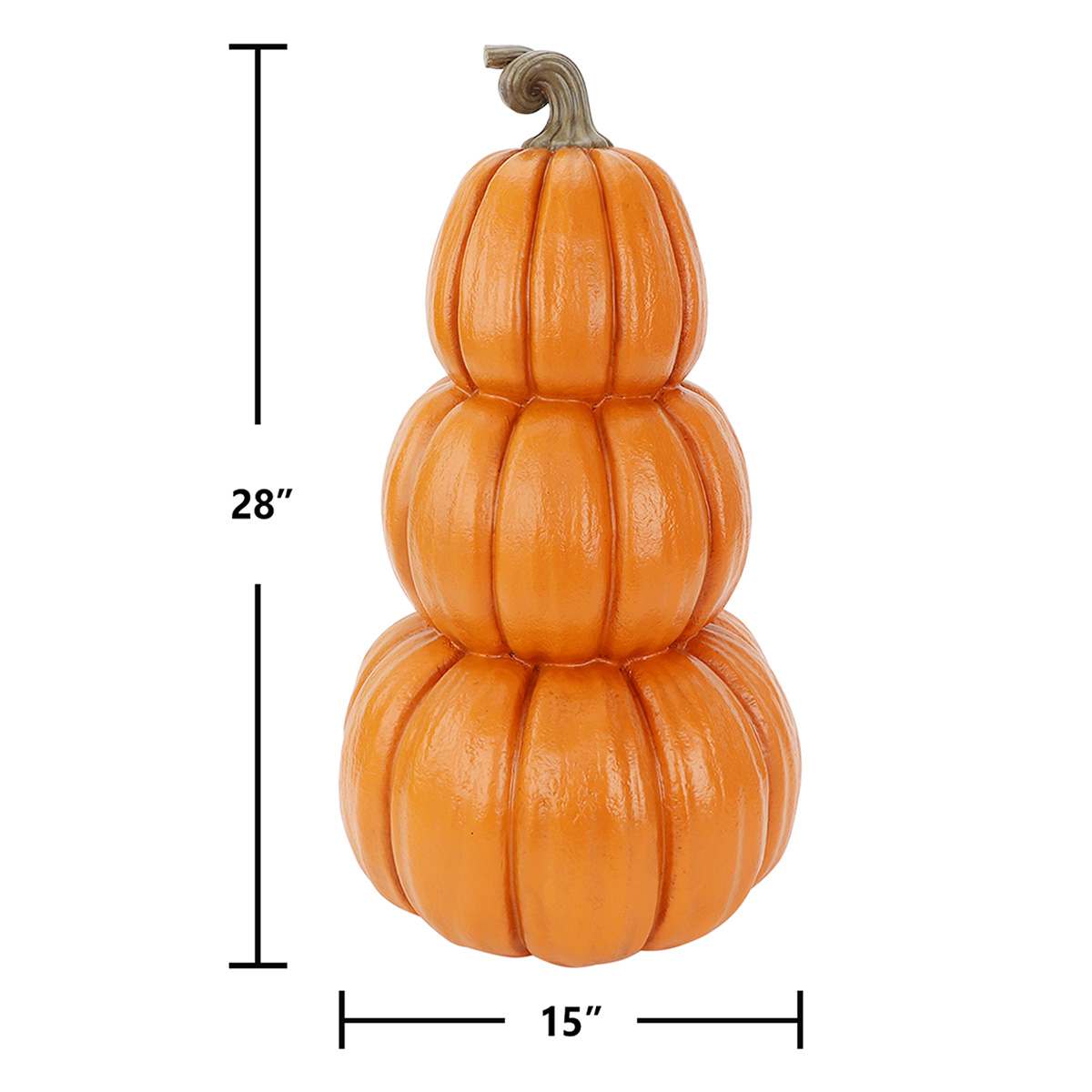 Homespun Harvest Pumpkin Stack, 28"