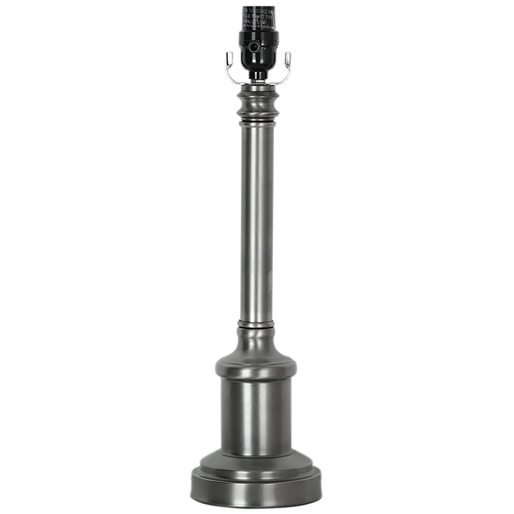 Pewter Metal Buffet Medium Table Lamp Base, 19"