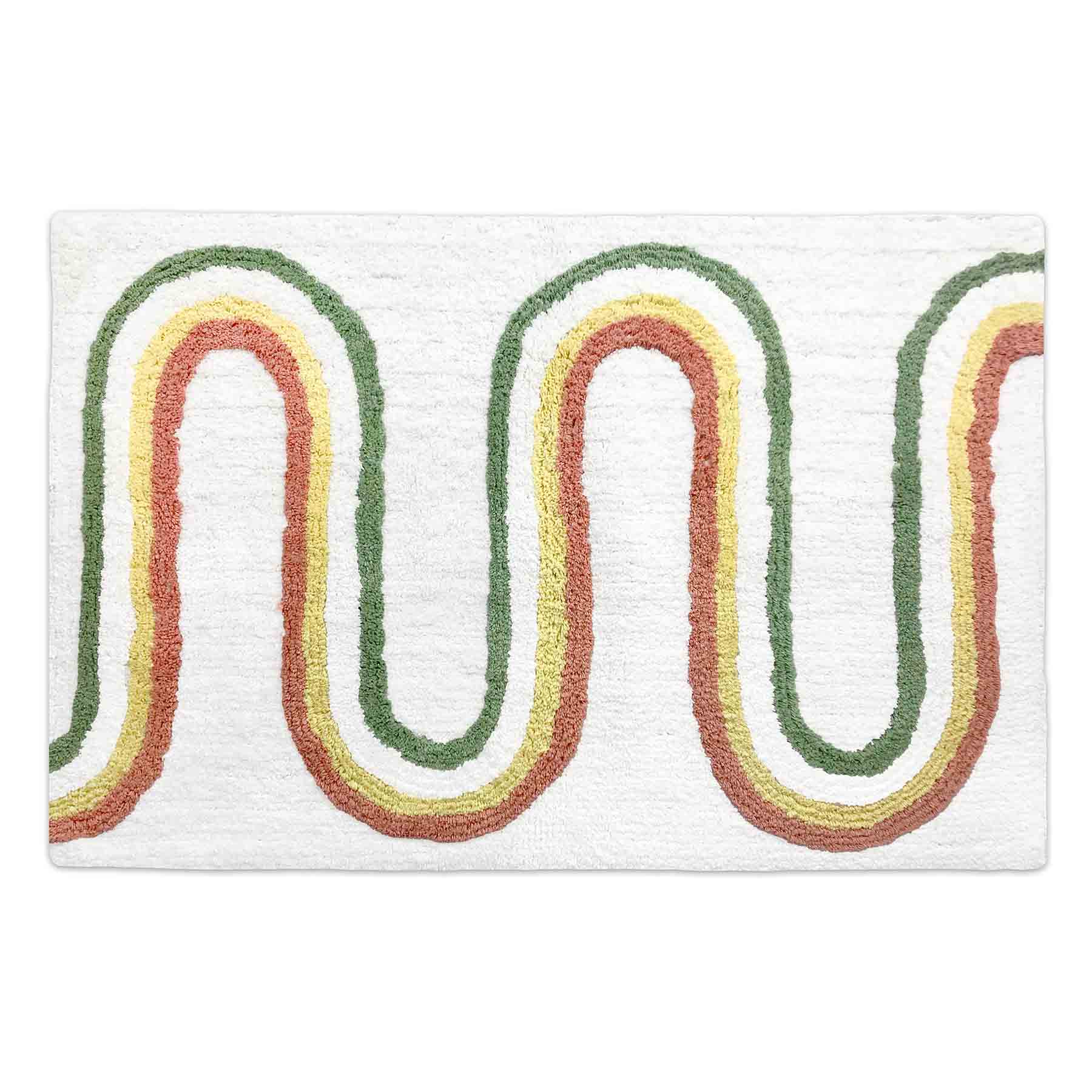Multicolor Rainbow Tufted Bath Rug, 20x30
